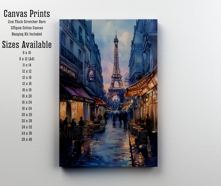 Paris Watercolour Painting Poster France Wall Art City Landscape Print Gift for Europe Lovers and Fans of Scenic French Architecture