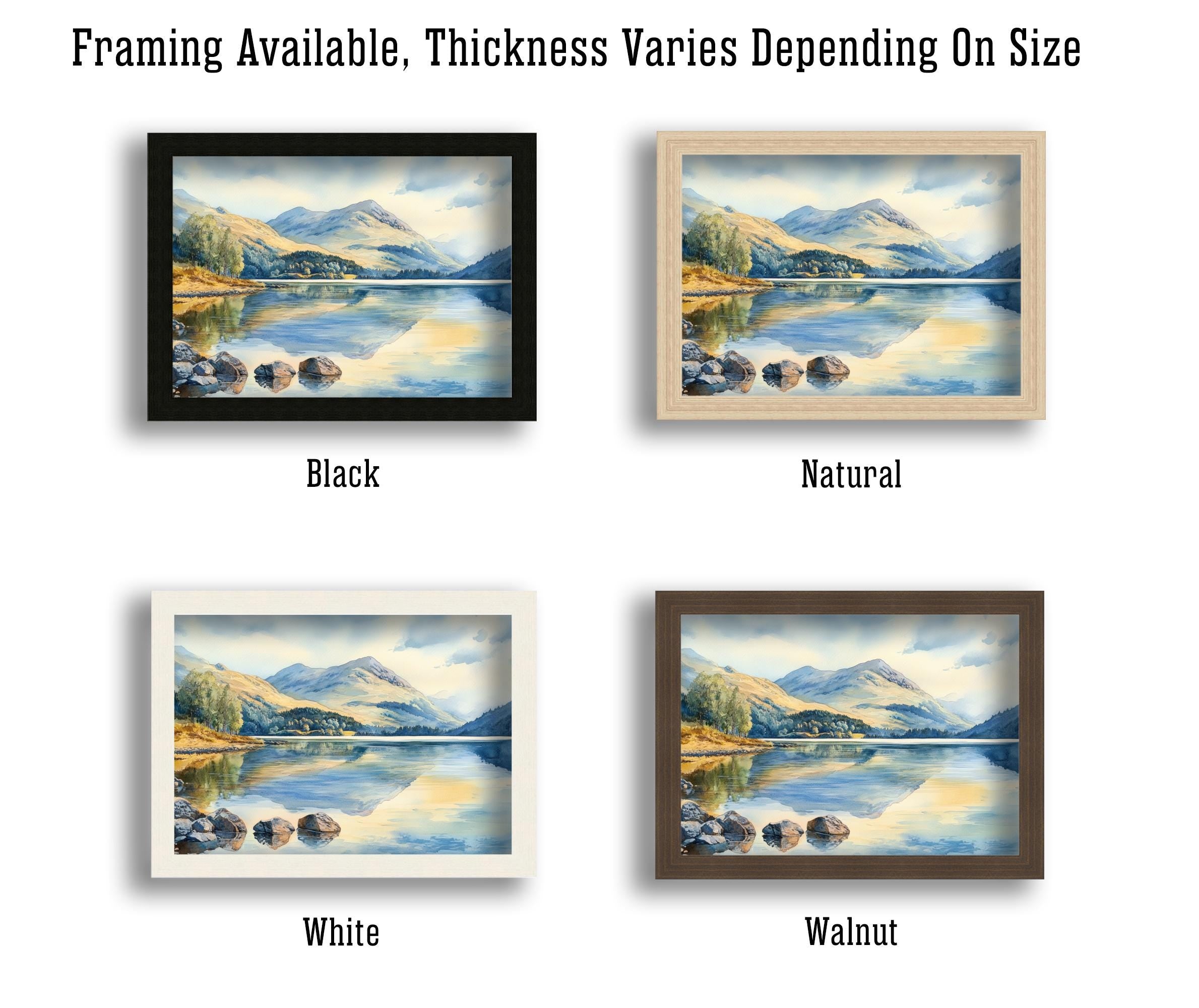 Ben Ledi Watercolour Painting Poster Scotland Wall Art Mountain Landscape Print Gift for UK Nature Lovers and Fans of Scenic Scottish