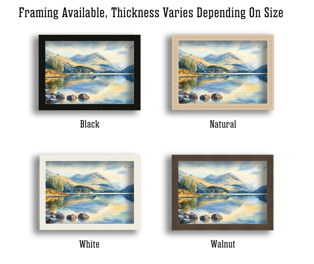 Ben Ledi Watercolour Painting Poster Scotland Wall Art Mountain Landscape Print Gift for UK Nature Lovers and Fans of Scenic Scottish