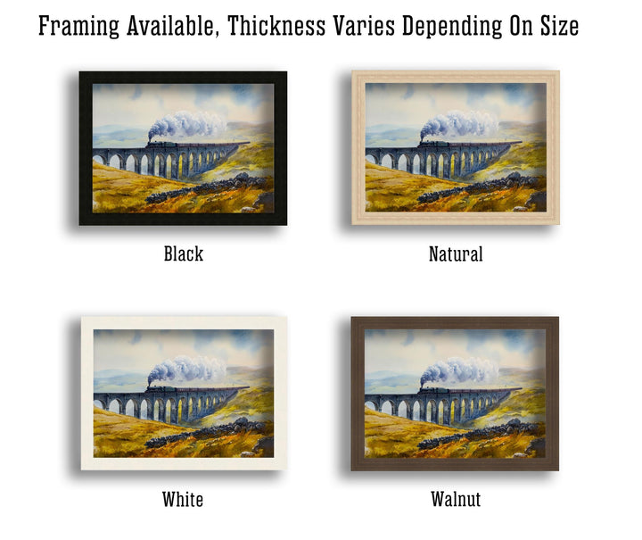 Ribblehead Viaduct Travel Poster Print Yorkshire Dales England Wall Art Countryside Landscape Gift for UK Lovers and Fans of Scenic British
