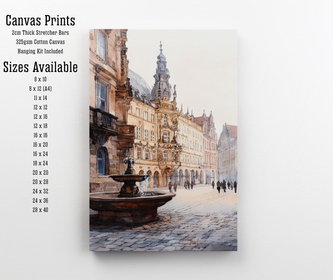 Dresden Germany Travel Poster Print Wall Art Historic City Landscape Gift for Europe Lovers and Fans of Scenic German Architecture