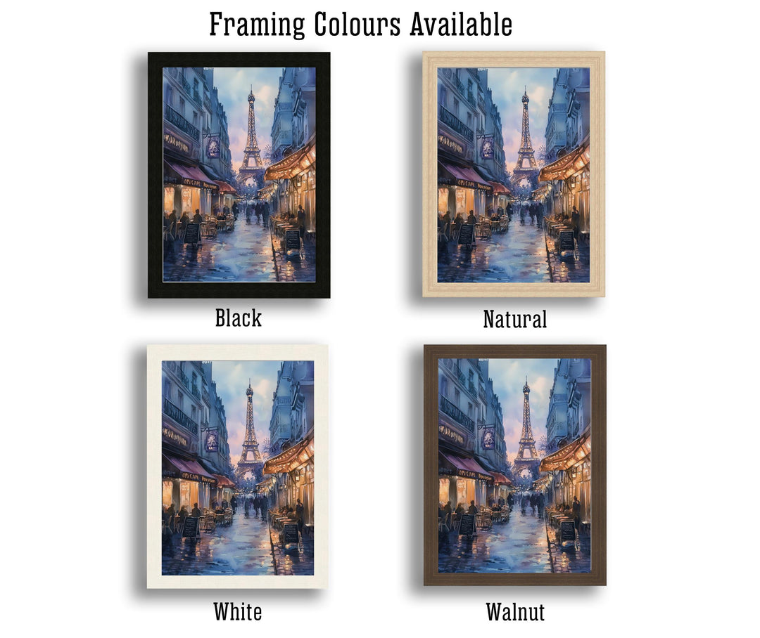 Paris Watercolour Painting Poster France Wall Art City Landscape Print Gift for Europe Lovers and Fans of Scenic French Architecture