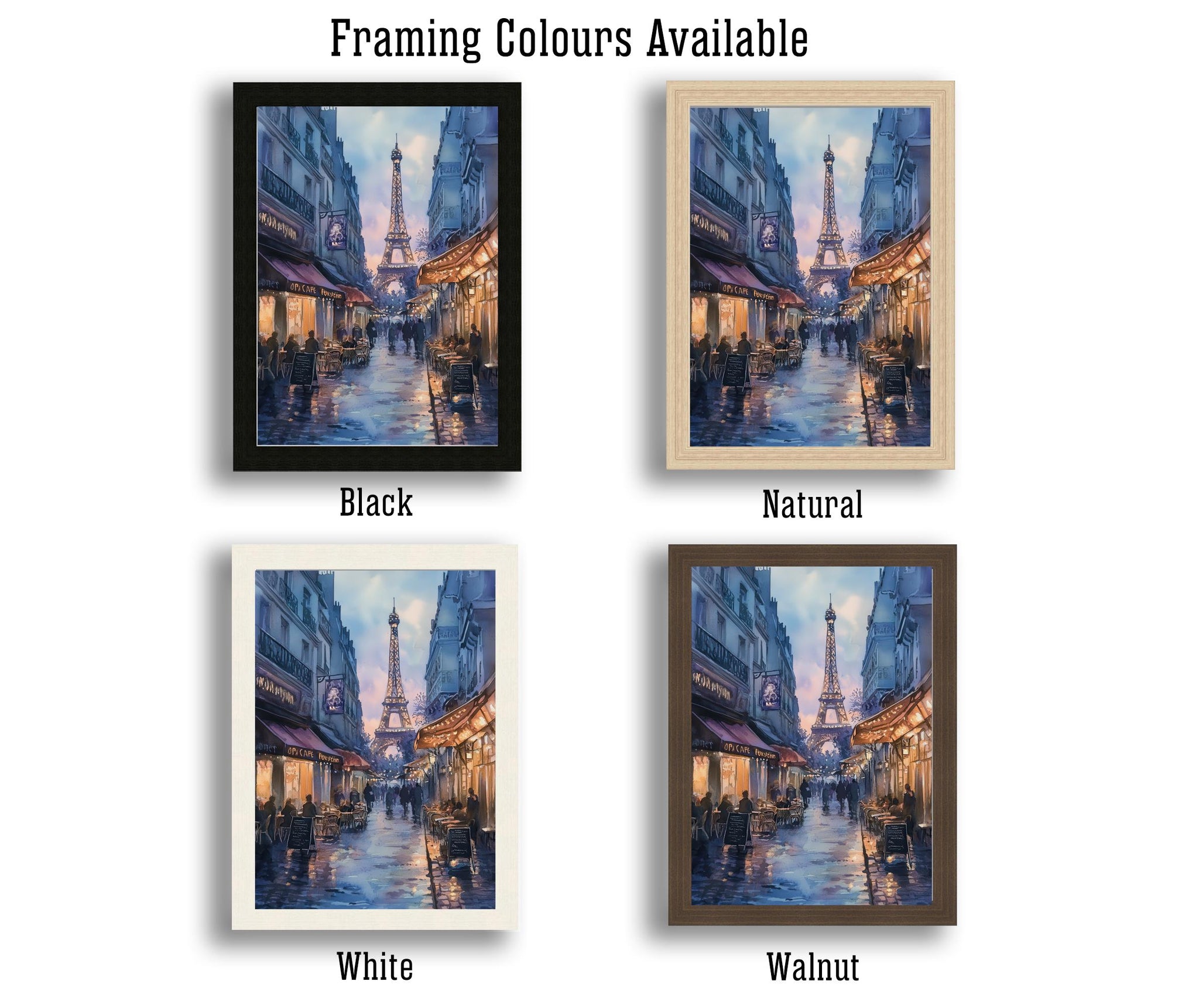 Paris Watercolour Painting Poster France Wall Art City Landscape Print Gift for Europe Lovers and Fans of Scenic French Architecture