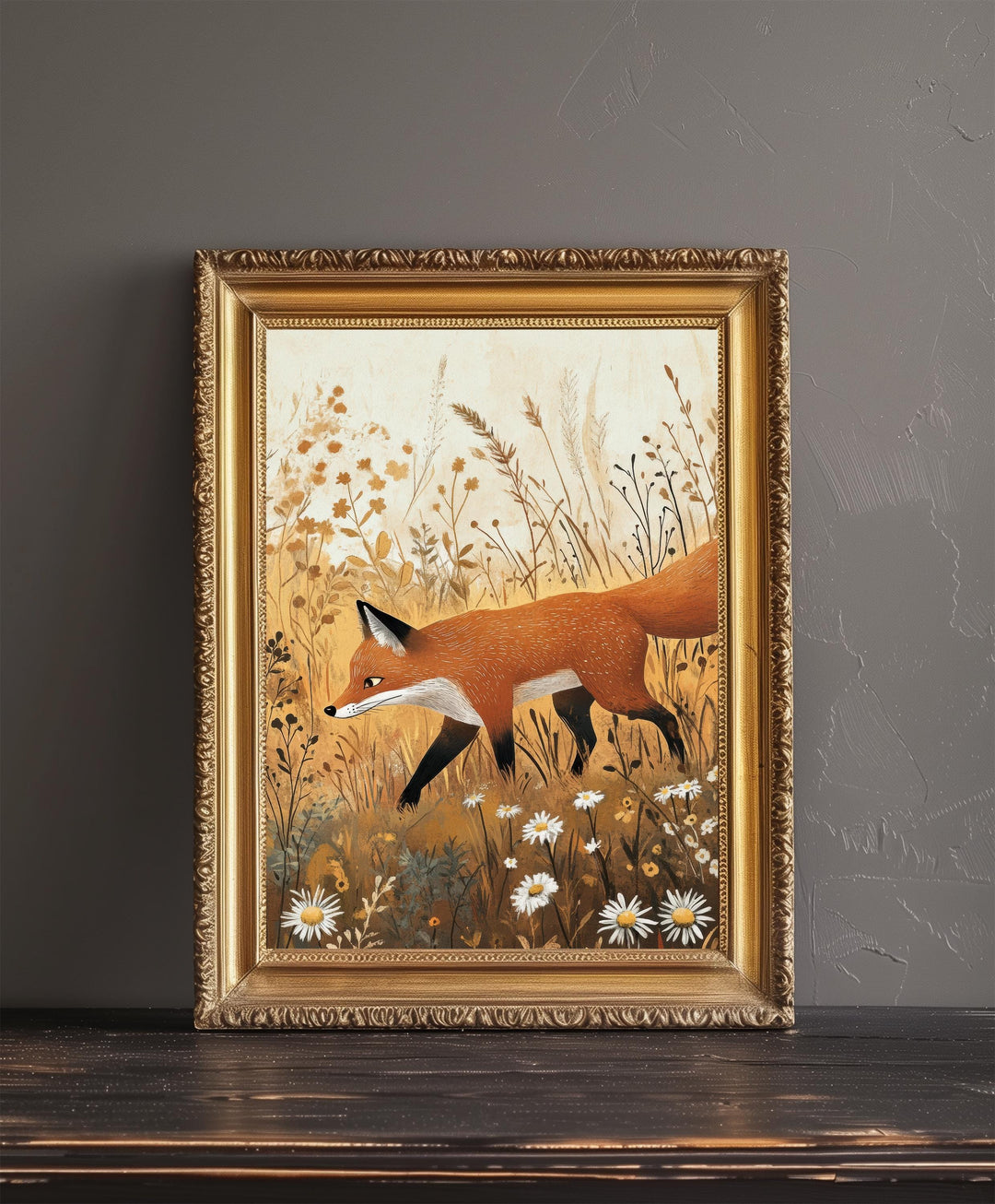 William Morris Fox In Grass Art Cottagecore Decor Arts And Crafts Wildlife Illustration Botanical Wall Art Vintage Nature Print