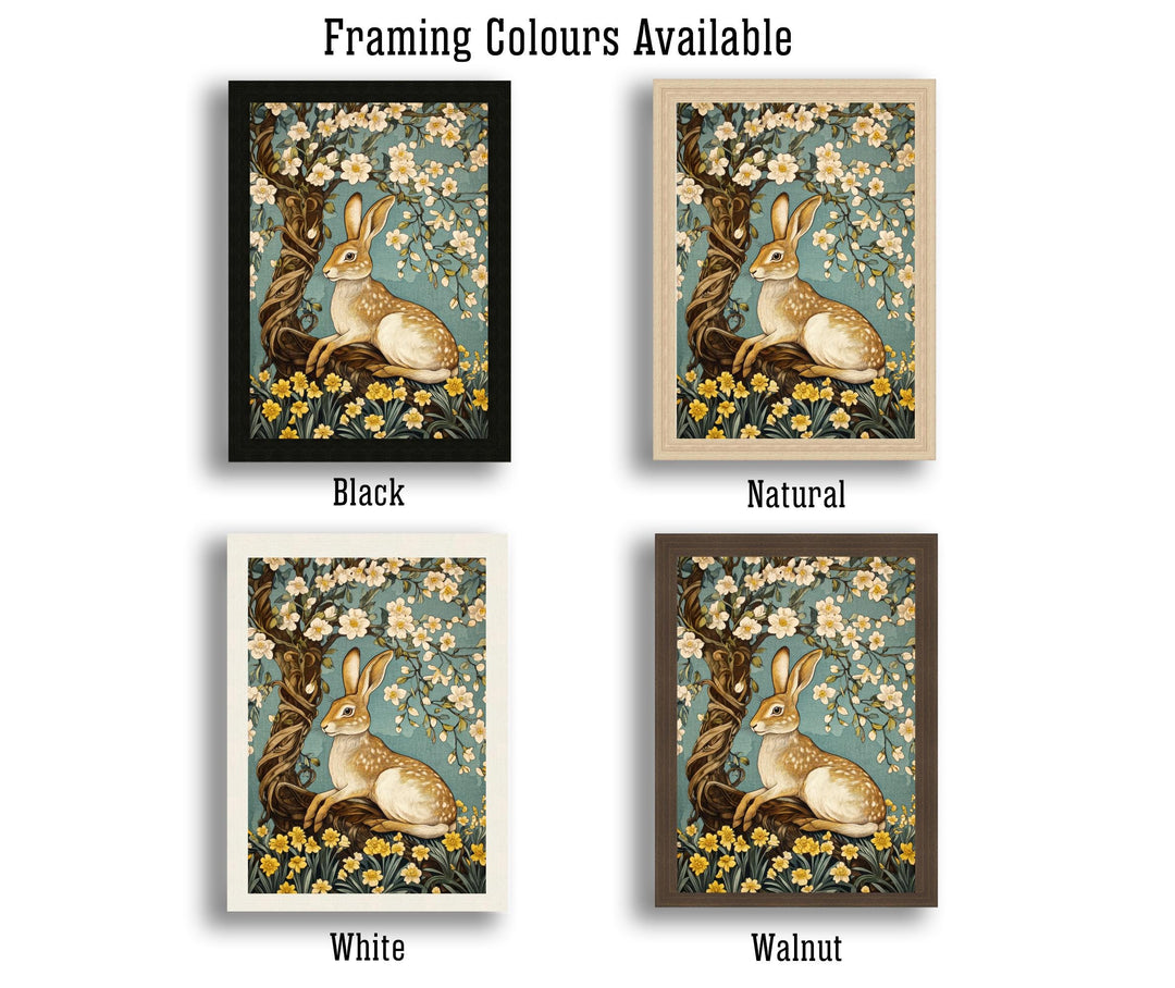 William Morris Hare Under Blossom Tree Art Print Botanical Animal Wall Art Arts And Crafts Style Nature Design Home Decor
