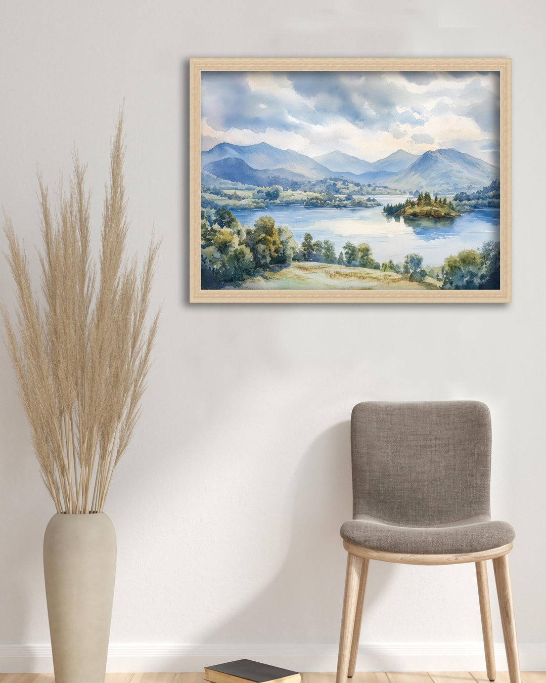 Keswick Lake District Watercolor Painting Derwentwater Art Keswick Print Scenic Lake District Decor