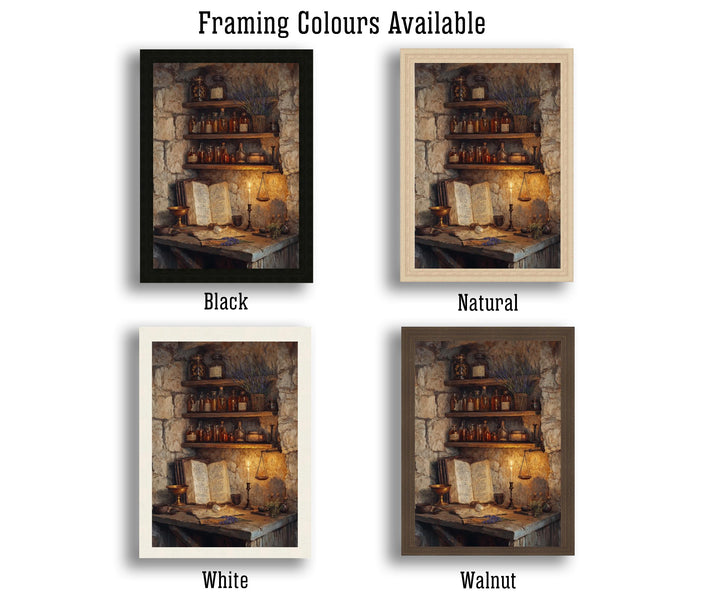 Candlelit Alchemy Poster Dark Academia Art Cottagecore Decor Vintage Still Life Illustration Rustic Gothic Wall Art Poster Print