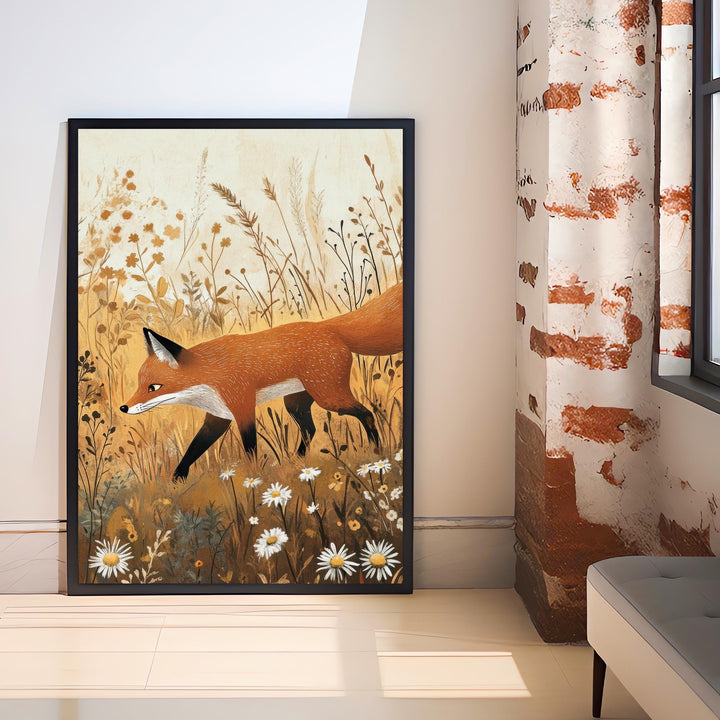 William Morris Fox In Grass Art Cottagecore Decor Arts And Crafts Wildlife Illustration Botanical Wall Art Vintage Nature Print
