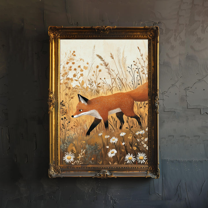 William Morris Fox In Grass Art Cottagecore Decor Arts And Crafts Wildlife Illustration Botanical Wall Art Vintage Nature Print