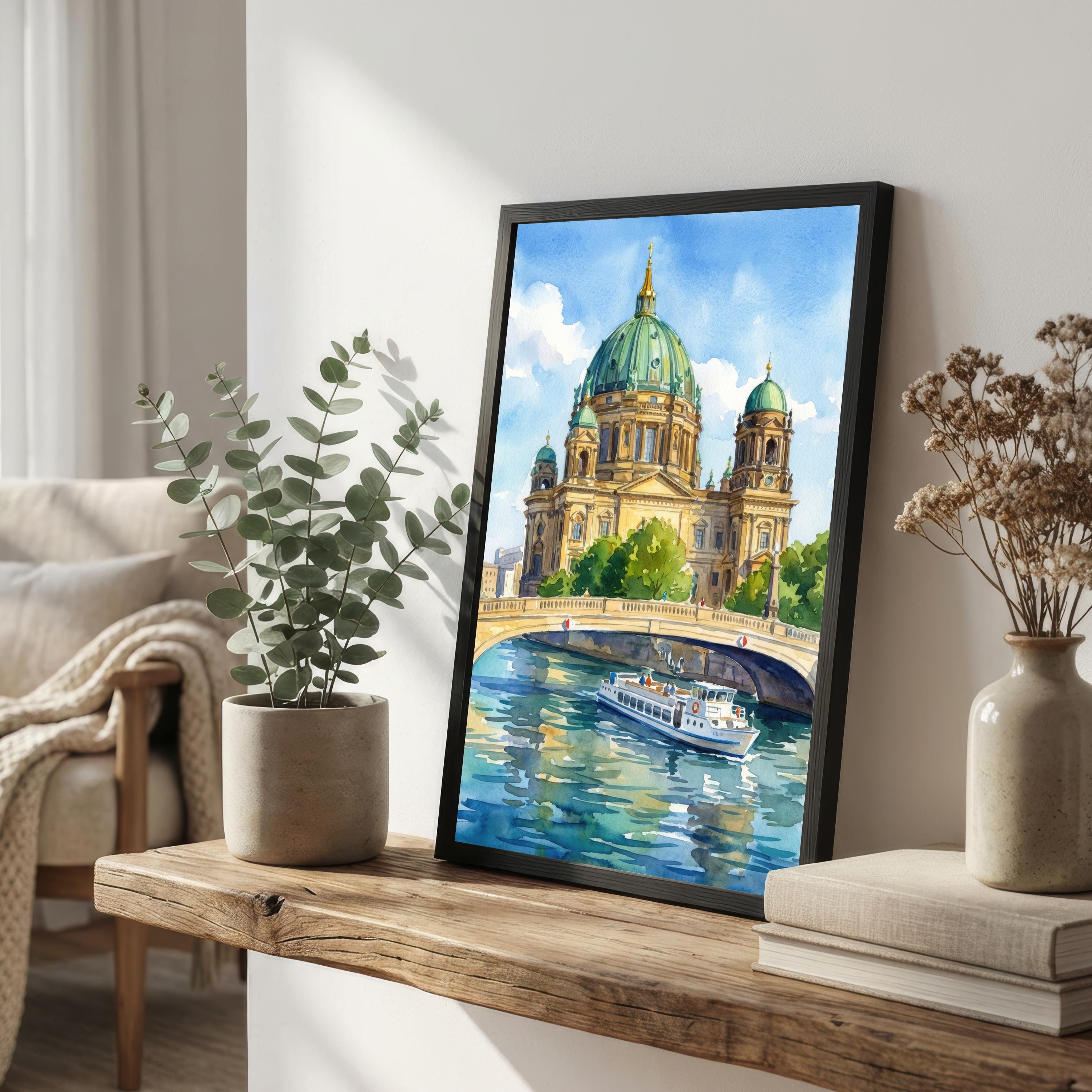 Berlin Watercolor Print: German Cityscape Wall Art