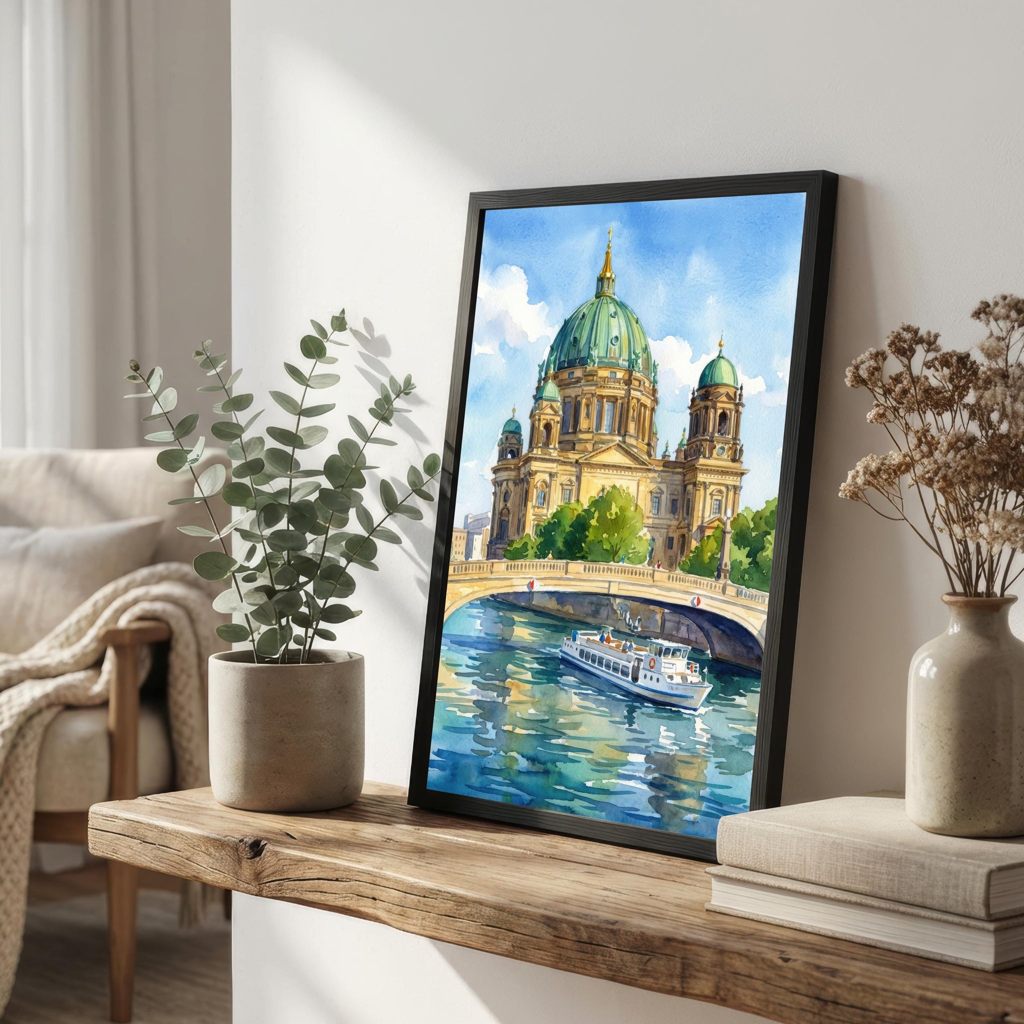 Berlin Watercolor Print: German Cityscape Wall Art