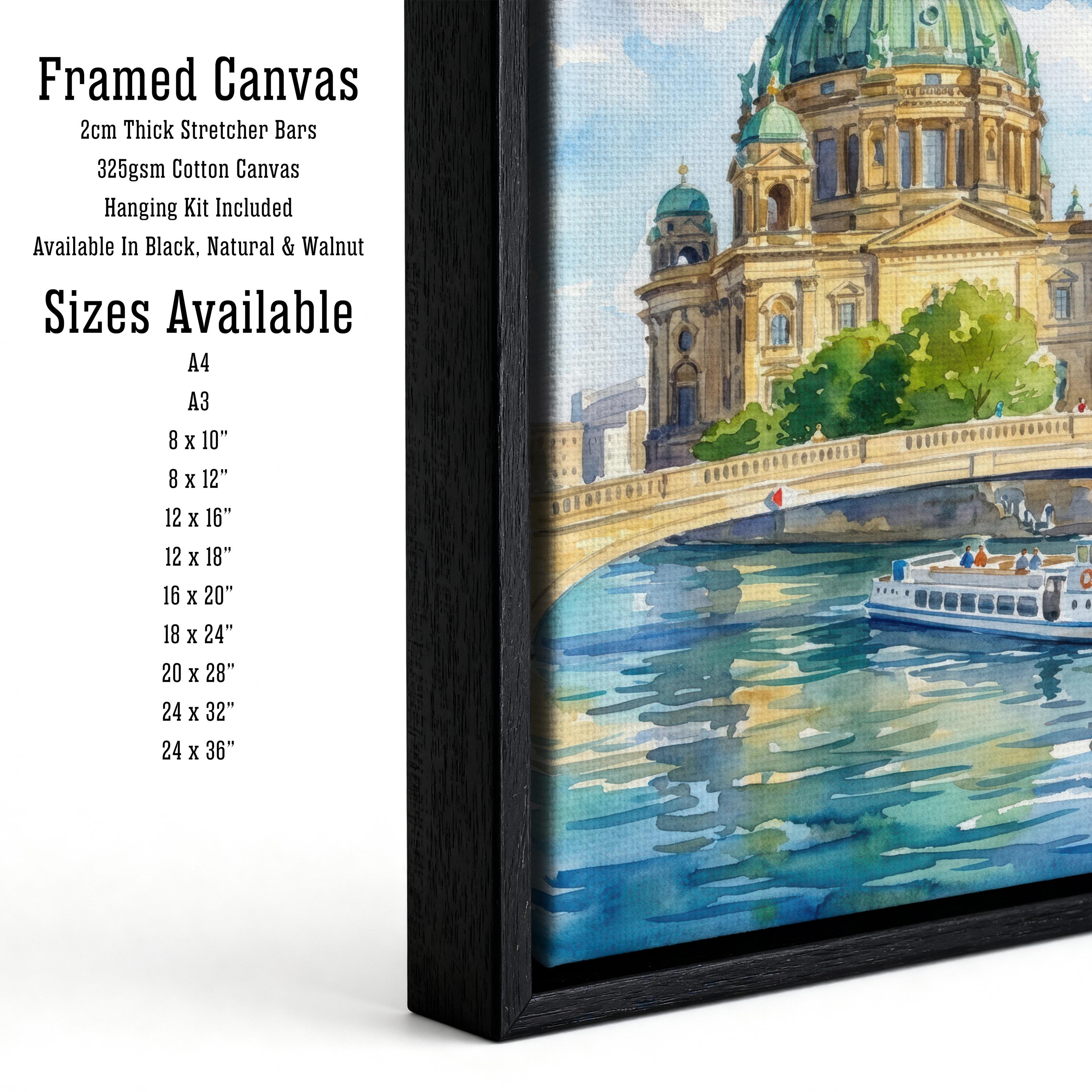 Berlin Watercolor Print: German Cityscape Wall Art