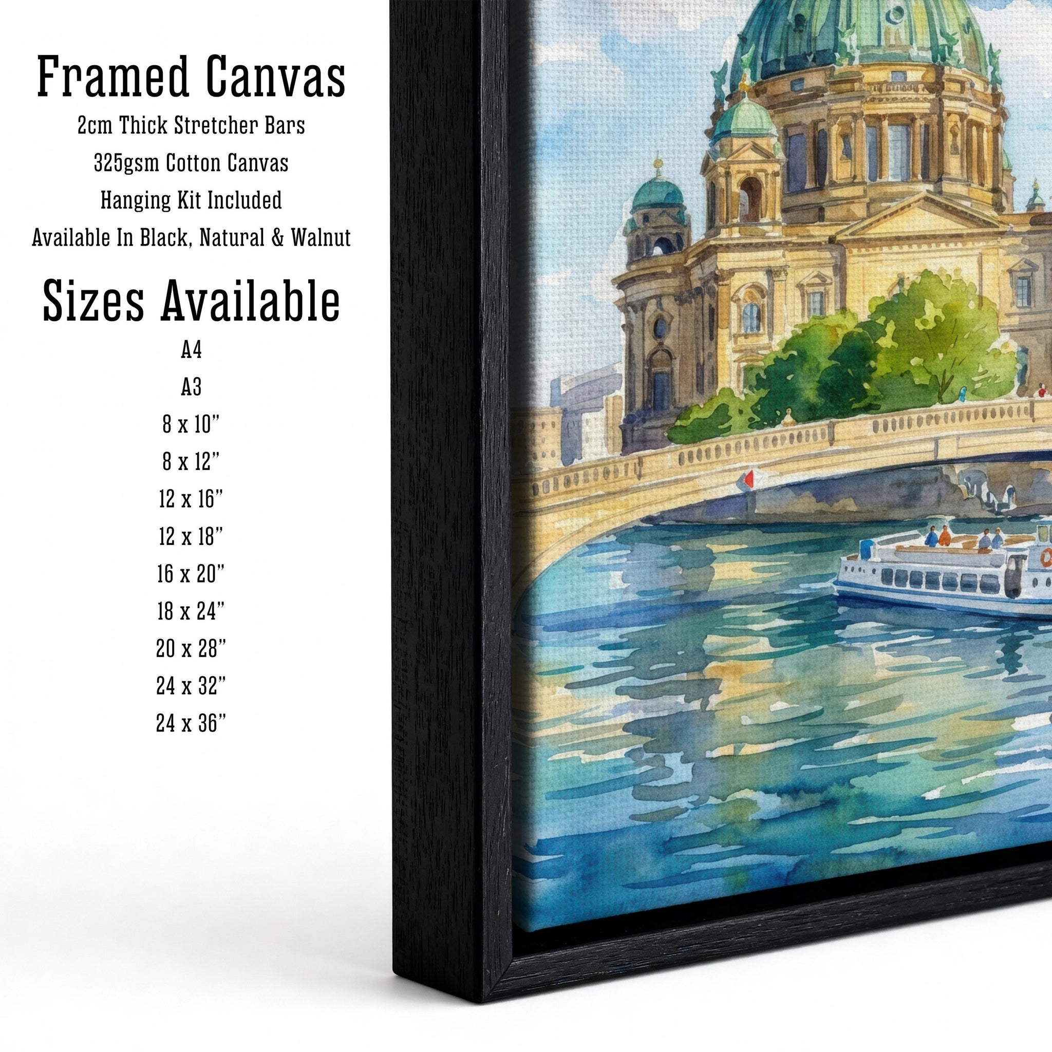 Berlin Watercolor Print: German Cityscape Wall Art