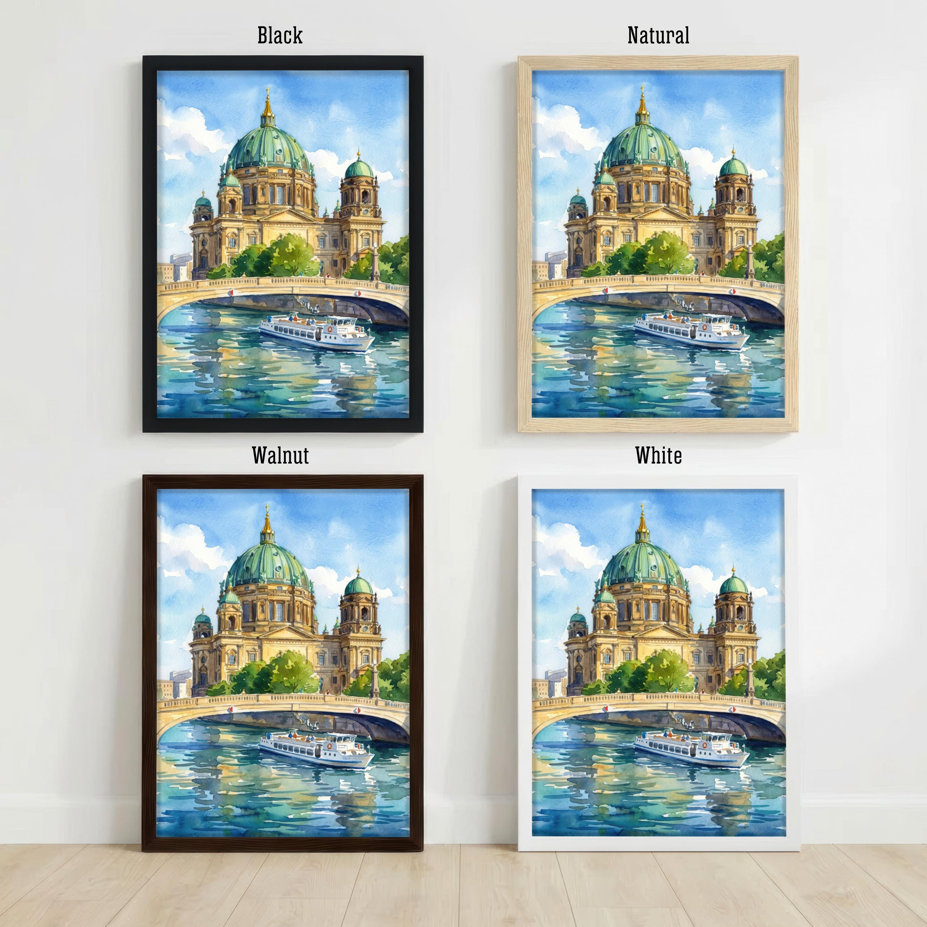 Berlin Watercolor Print: German Cityscape Wall Art
