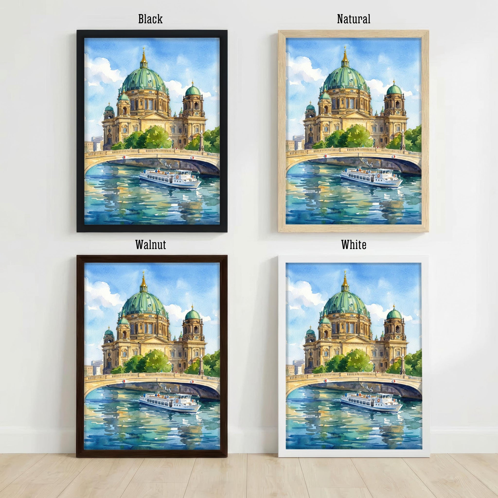 Berlin Watercolor Print: German Cityscape Wall Art