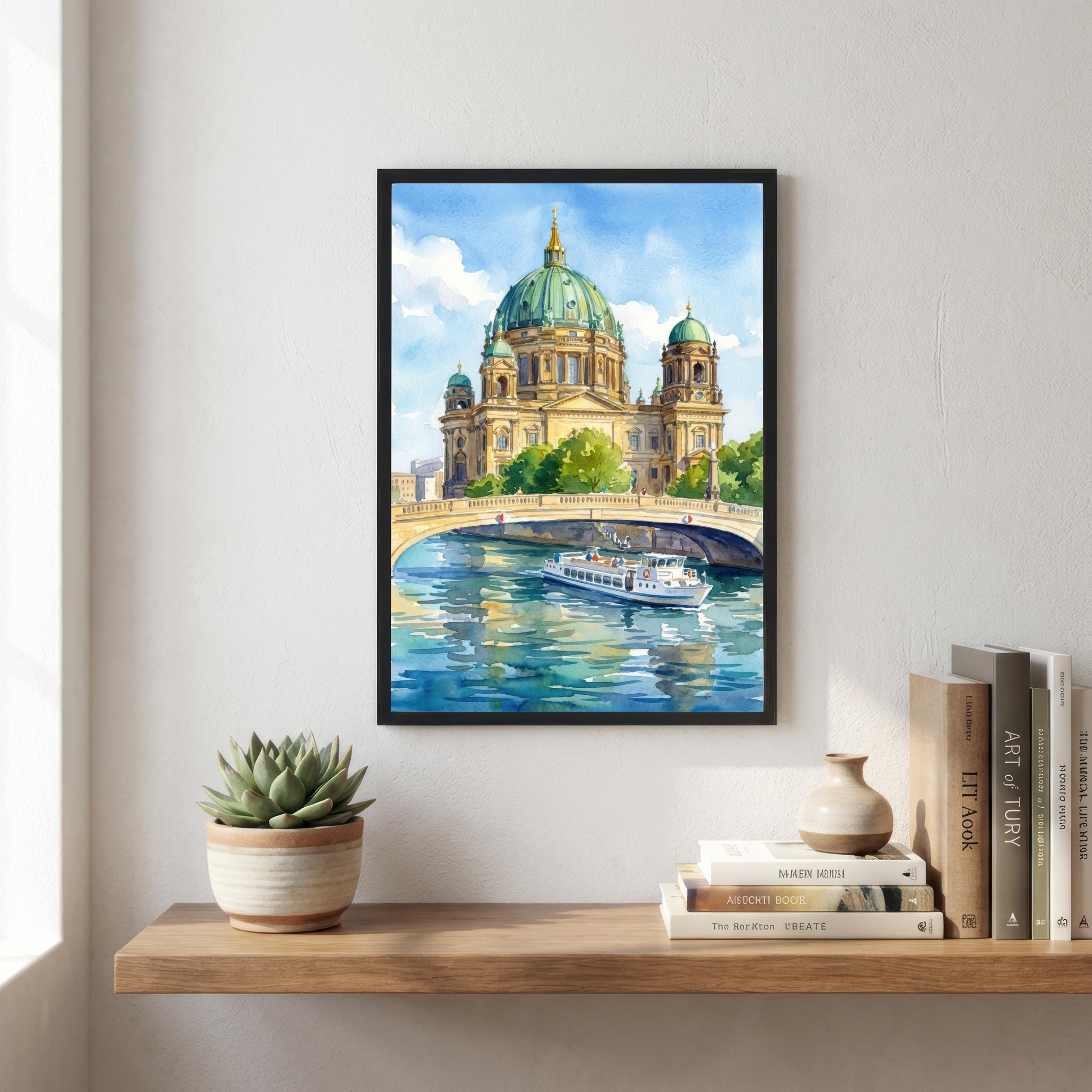Berlin Watercolor Print: German Cityscape Wall Art