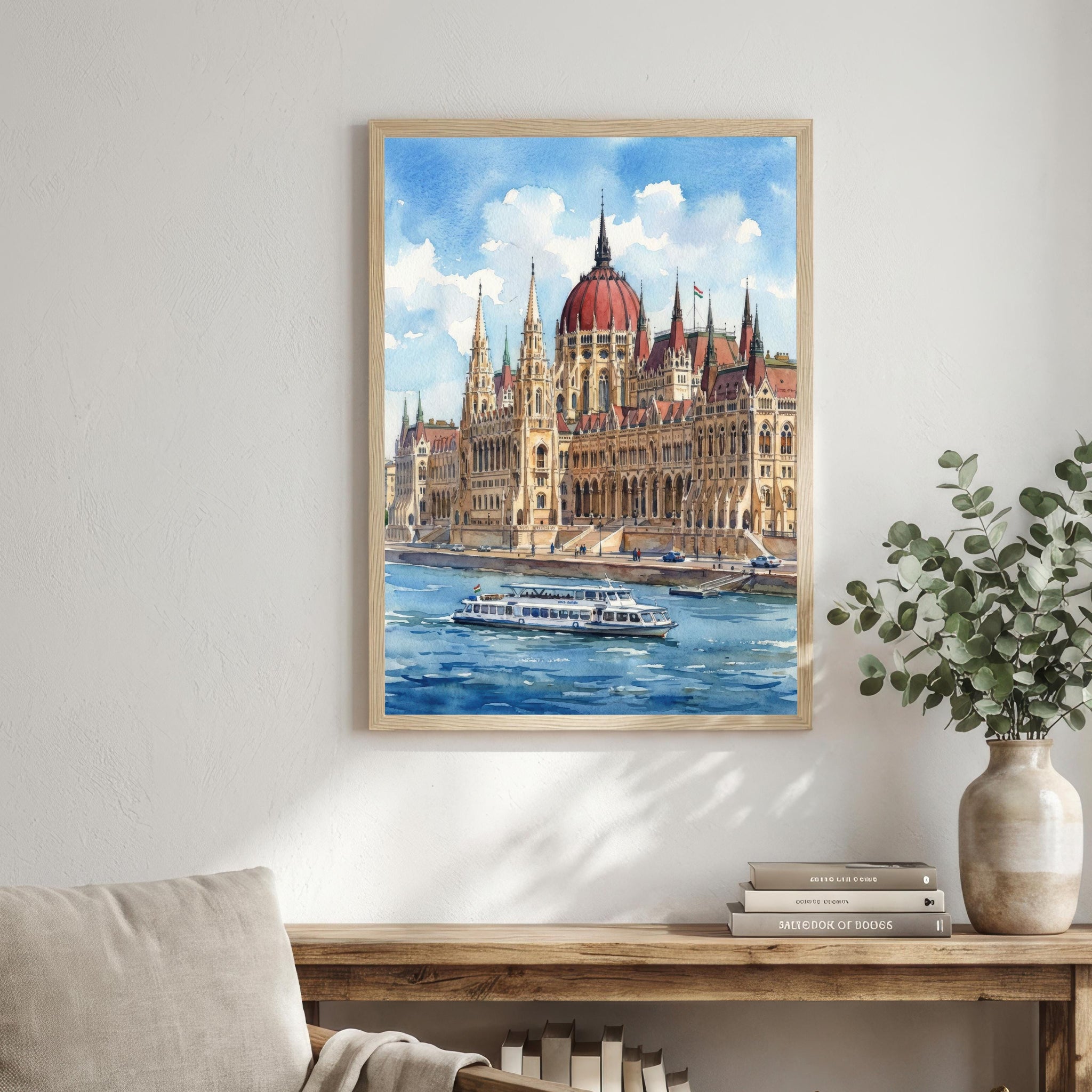 Budapest Print: Watercolor Cityscape, Hungary Travel Art