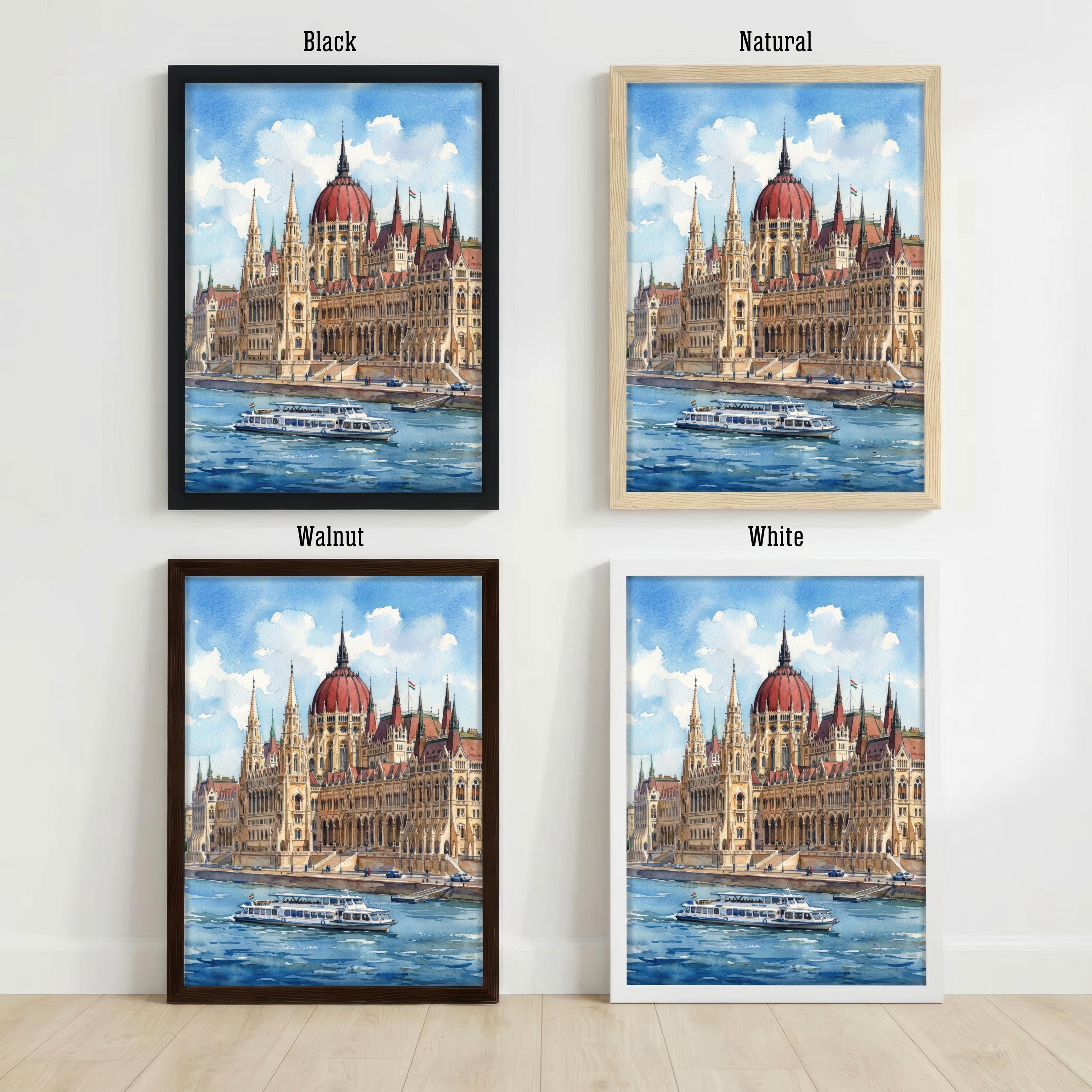 Budapest Print: Watercolor Cityscape, Hungary Travel Art