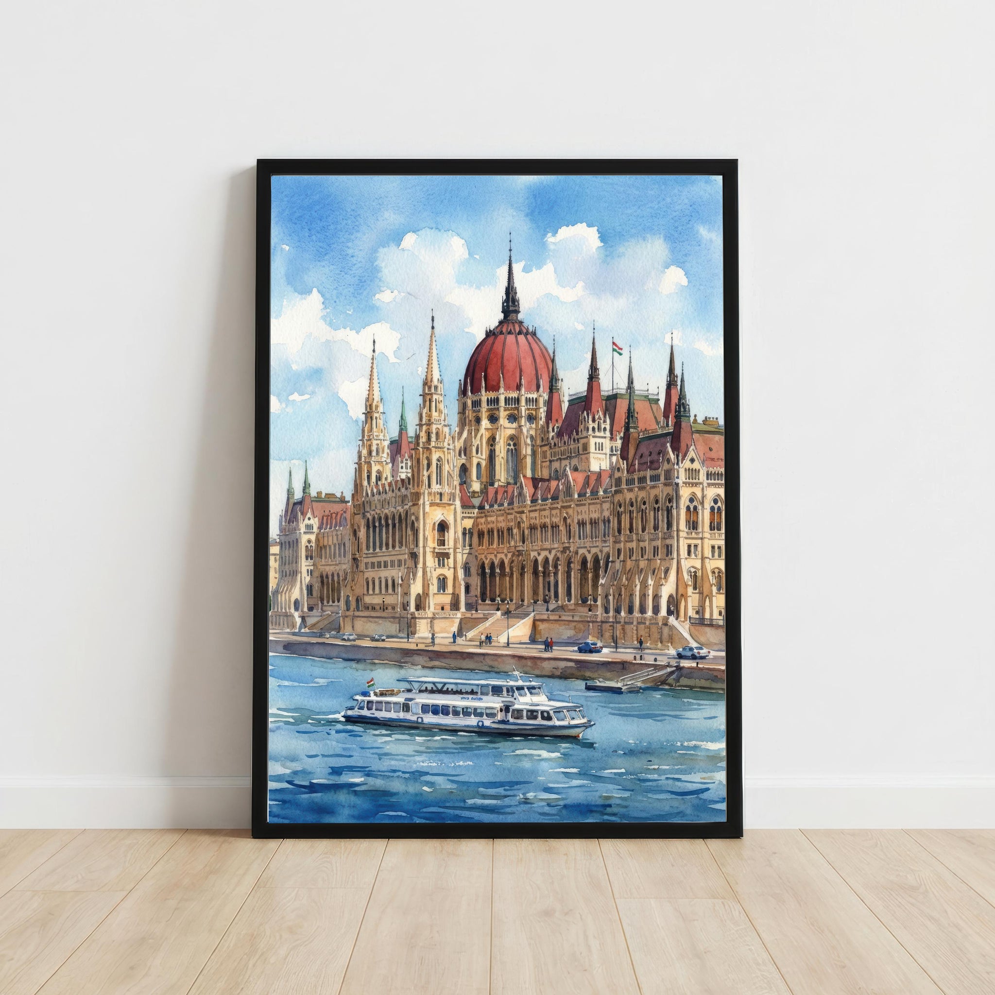Budapest Print: Watercolor Cityscape, Hungary Travel Art