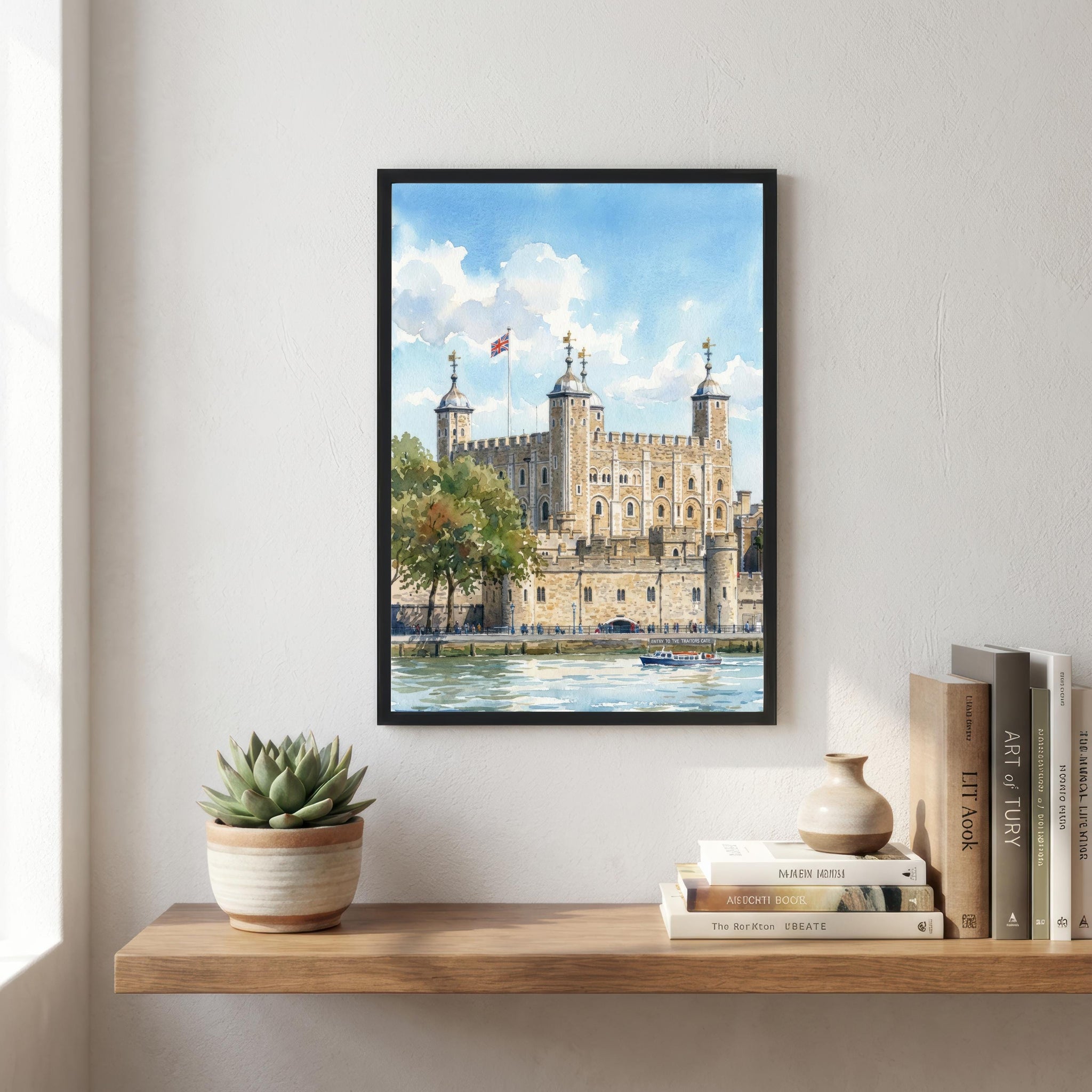 Tower of London Print: England Watercolor Art, UK Travel Gift