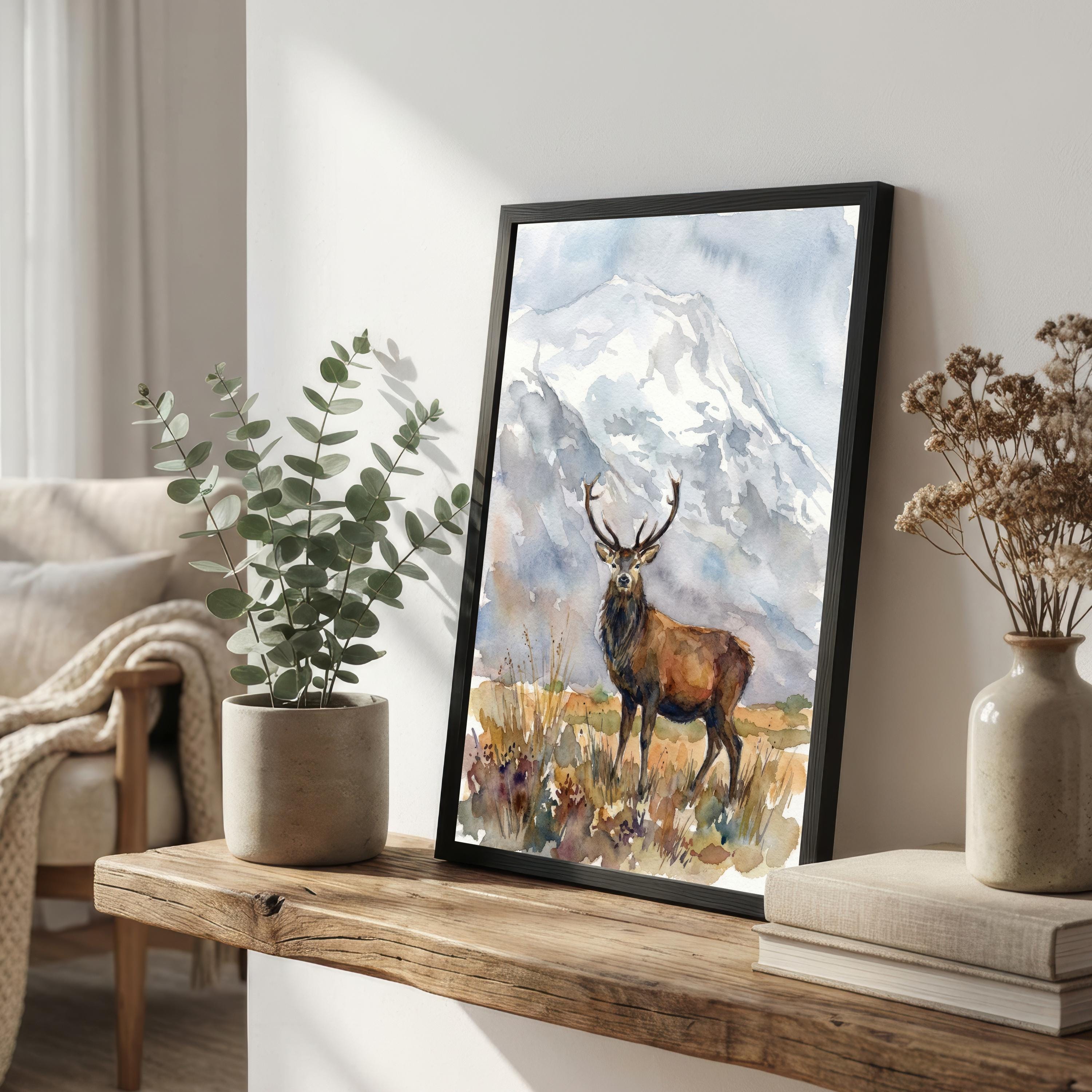 Glencoe Scotland Print: Watercolour Highland Landscape Art