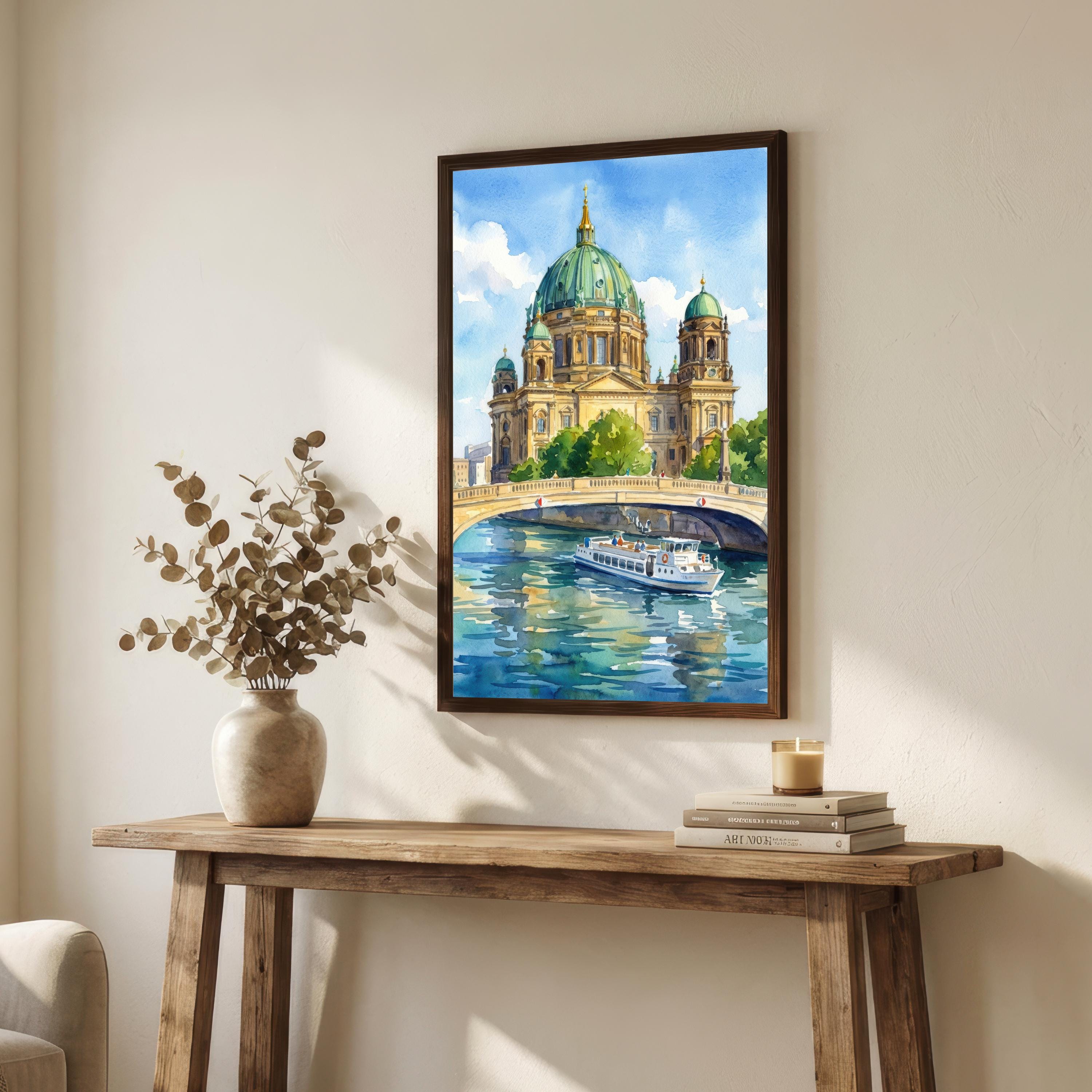 Berlin Watercolor Print: German Cityscape Wall Art