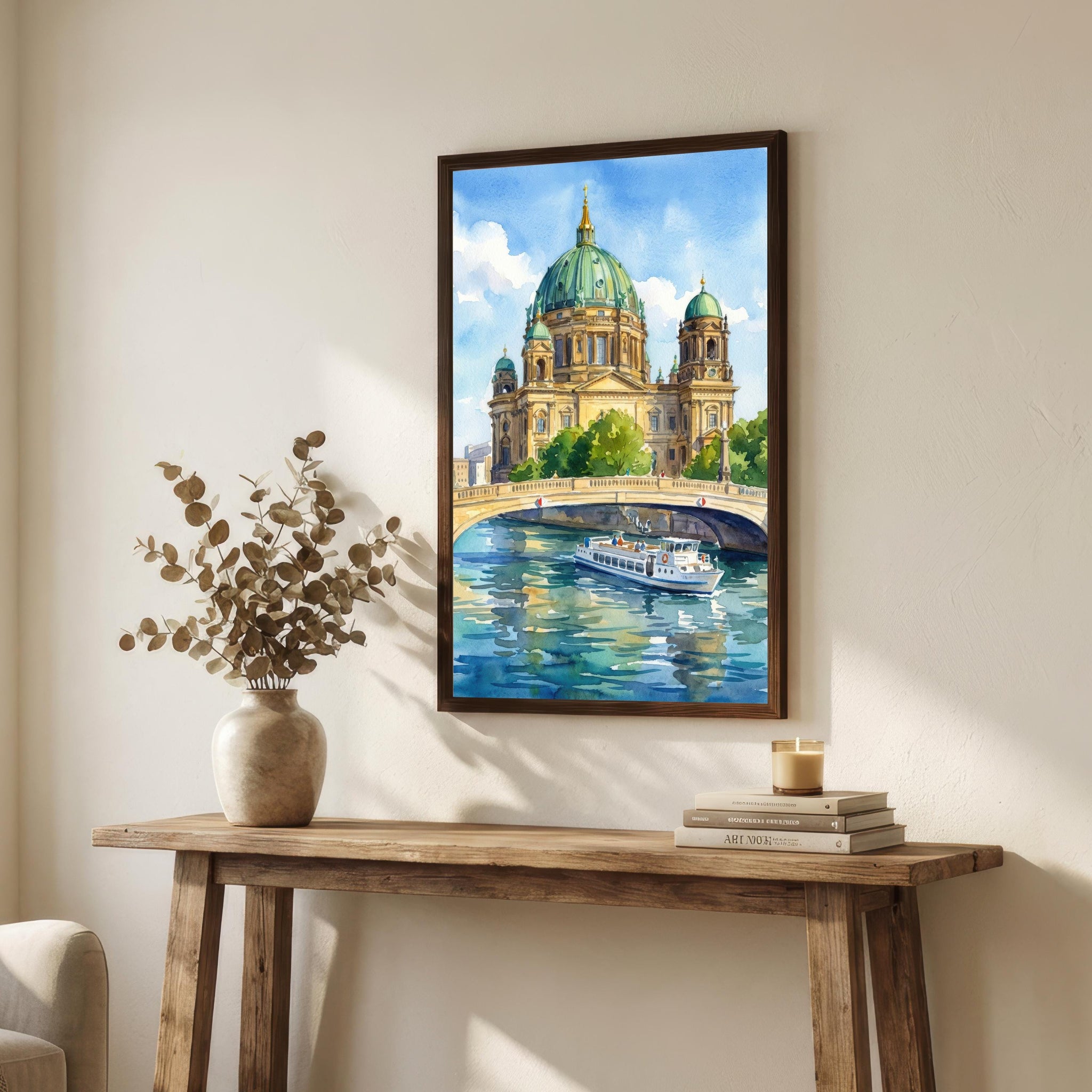 Berlin Watercolor Print: German Cityscape Wall Art