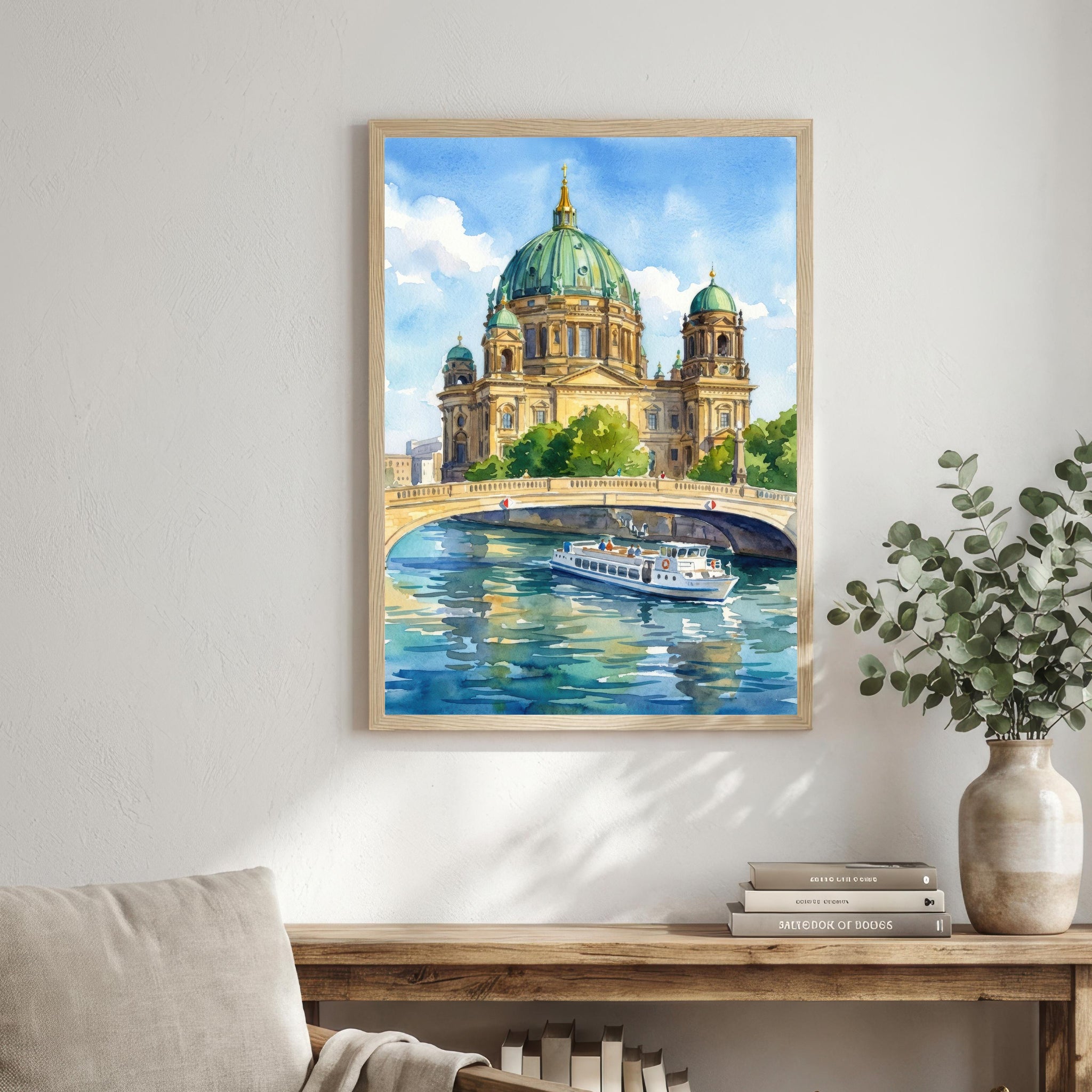 Berlin Watercolor Print: German Cityscape Wall Art