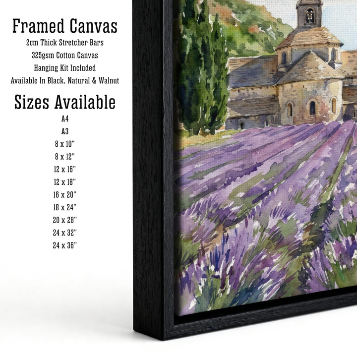 Provence France Watercolour Painting Poster Wall Art Countryside Landscape Print Gift for Europe Travel Lovers and Fans of Scenic French