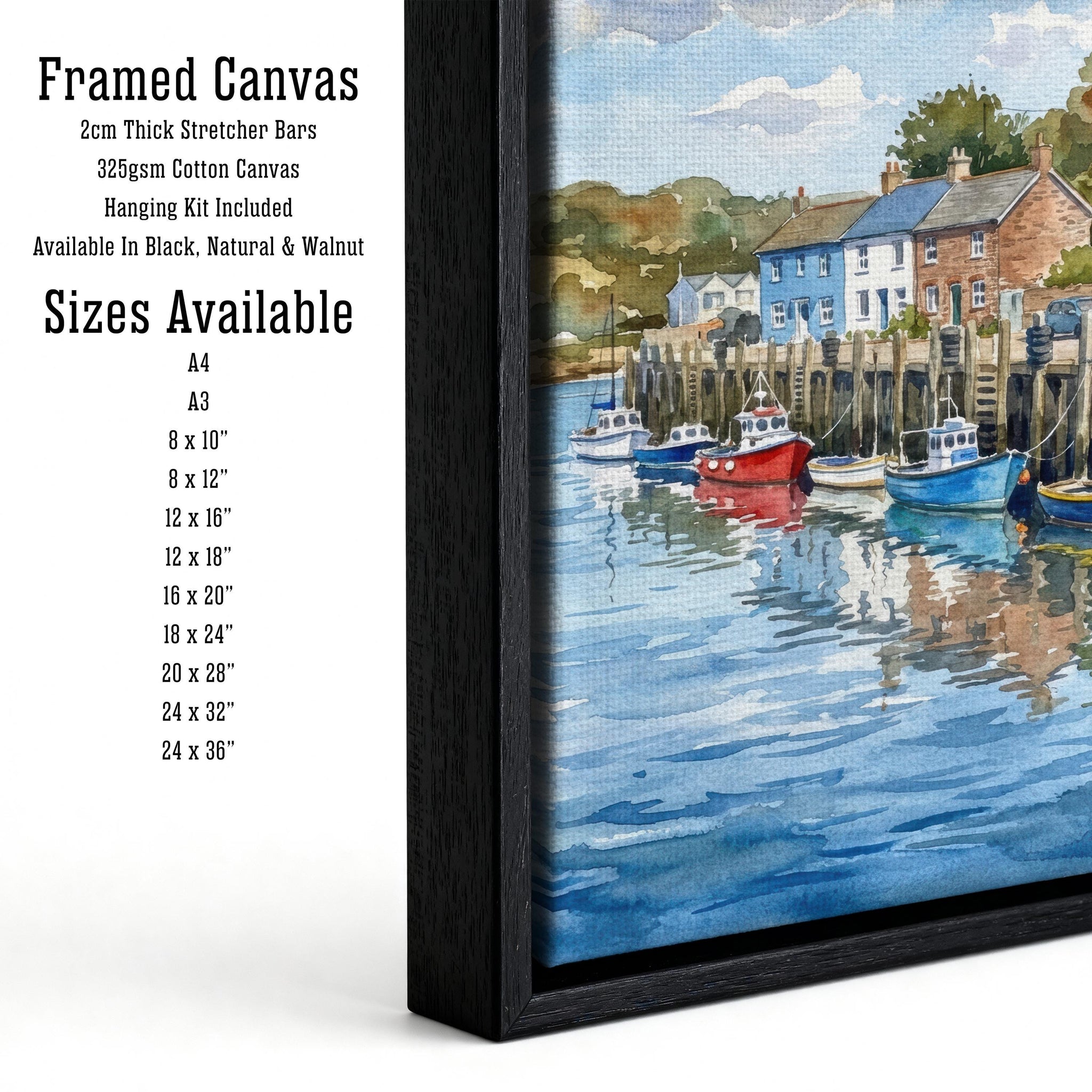 Seaton Devon Watercolour Painting: Coastal England Art Print