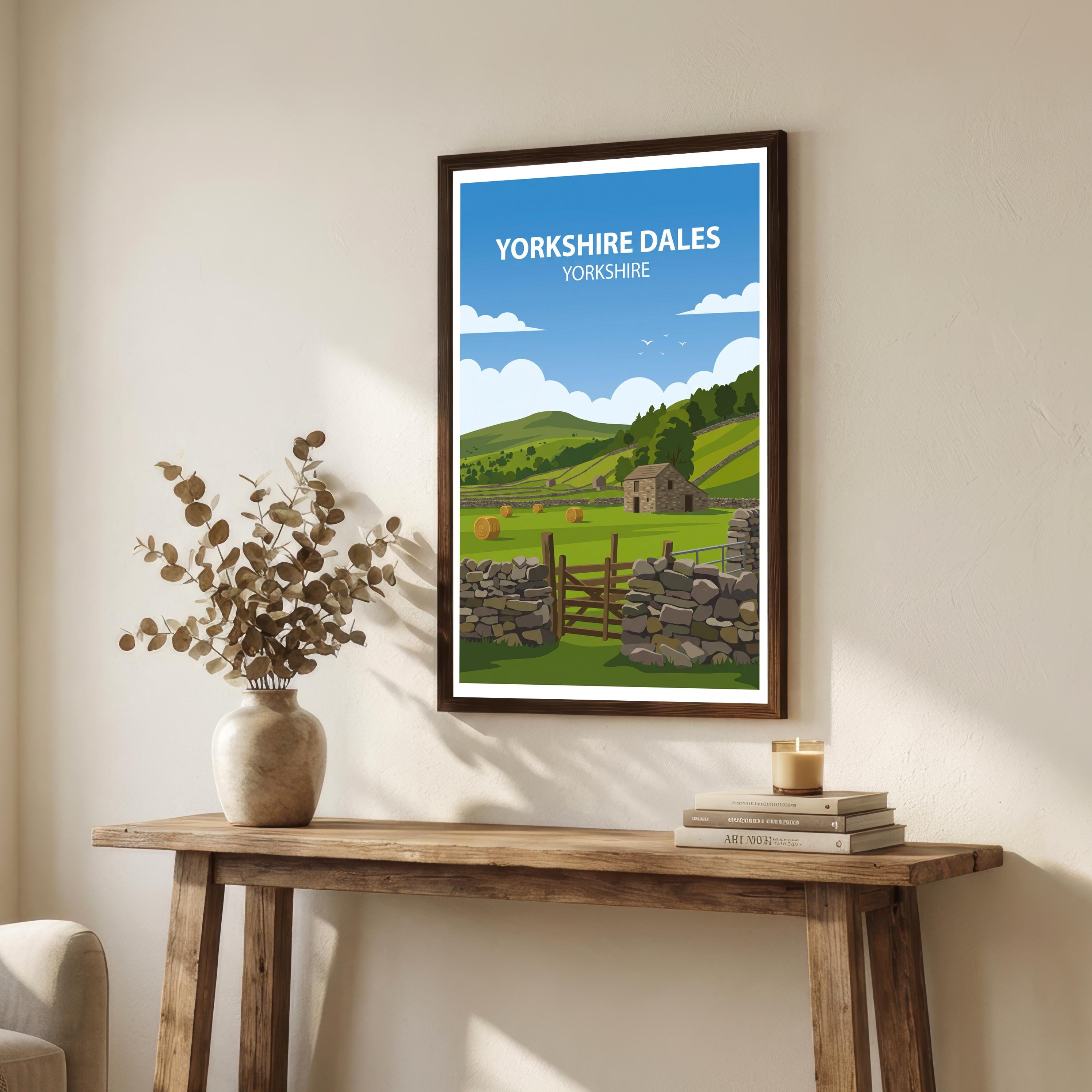Yorkshire Dales Landscape Print – England Countryside Wall Art