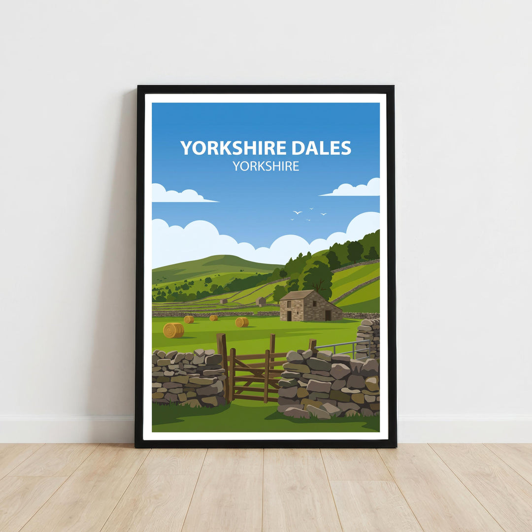 Yorkshire Dales Landscape Print – England Countryside Wall Art