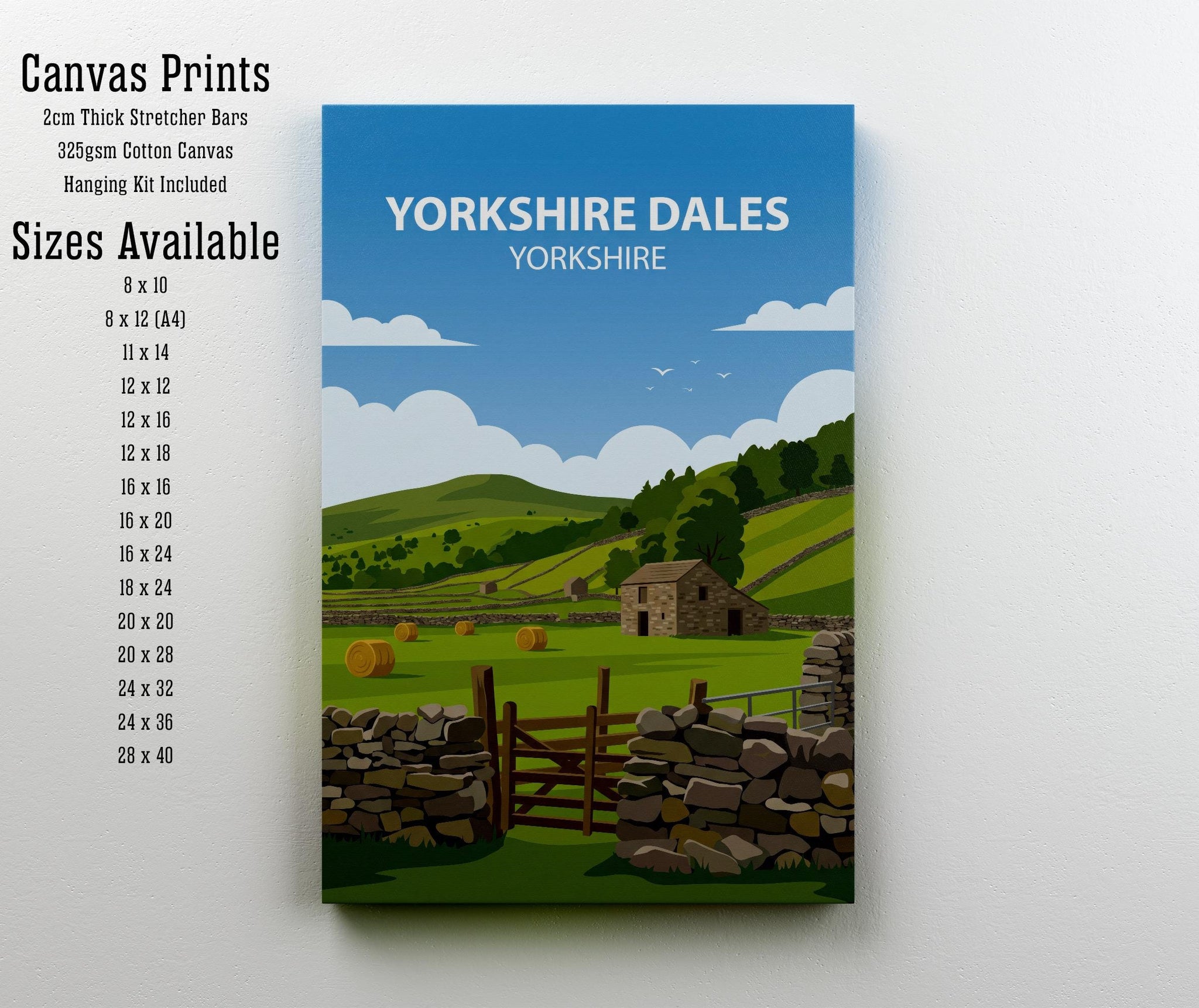 Yorkshire Dales Landscape Print – England Countryside Wall Art