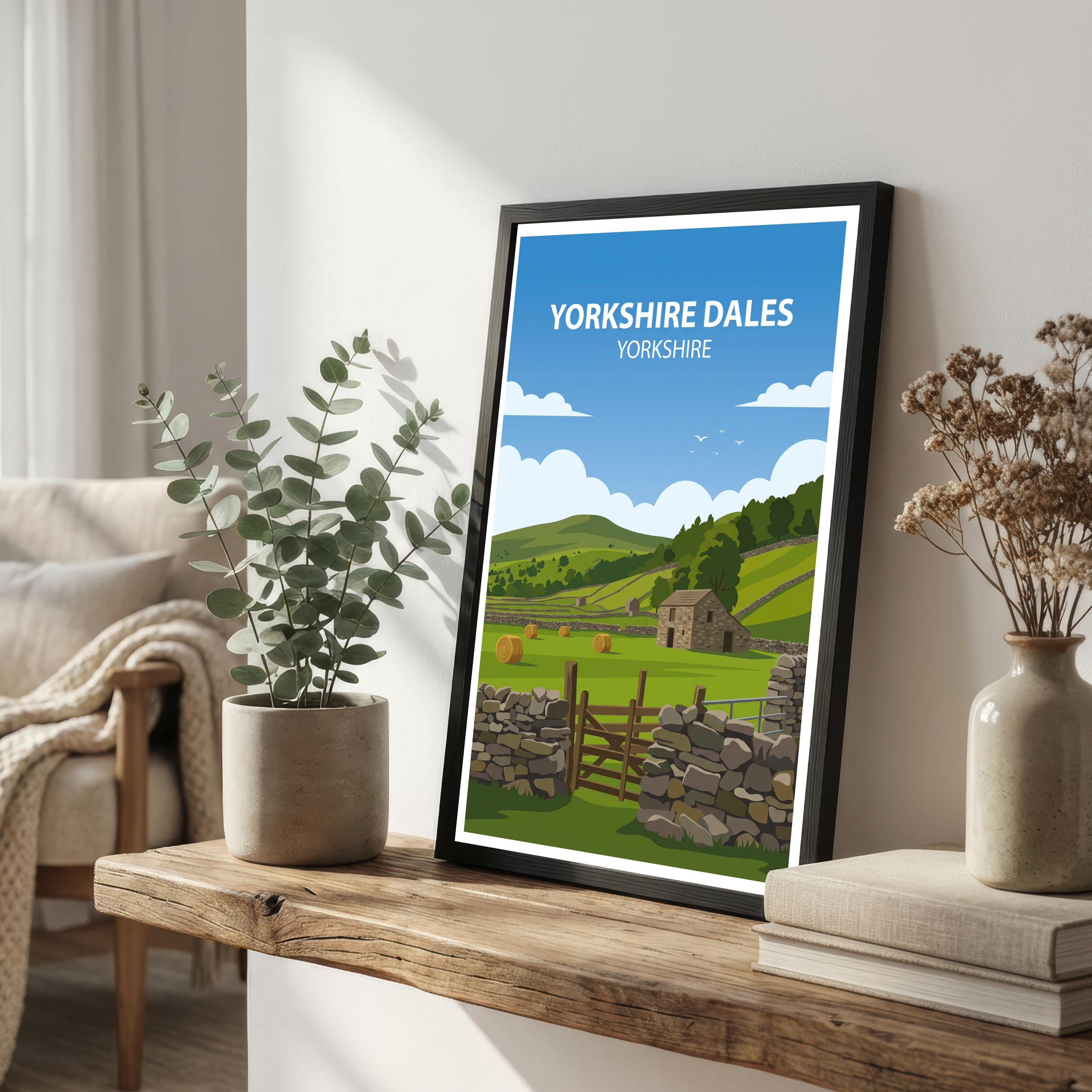 Yorkshire Dales Landscape Print – England Countryside Wall Art