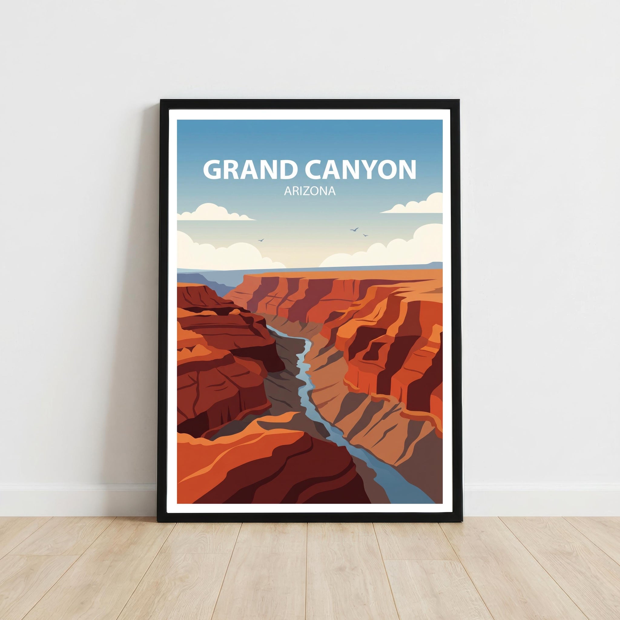 Grand Canyon Travel Poster Print USA Wall Art Desert Landscape Decor Gift for Travel Lovers and Fans of Scenic American National Parks