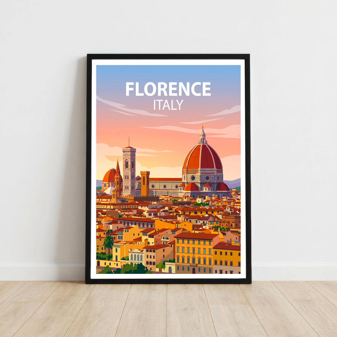 Florence Italy Travel Print Tuscan City Wall Decor Italian Landmark Travel Poster European Gift Home Décor
