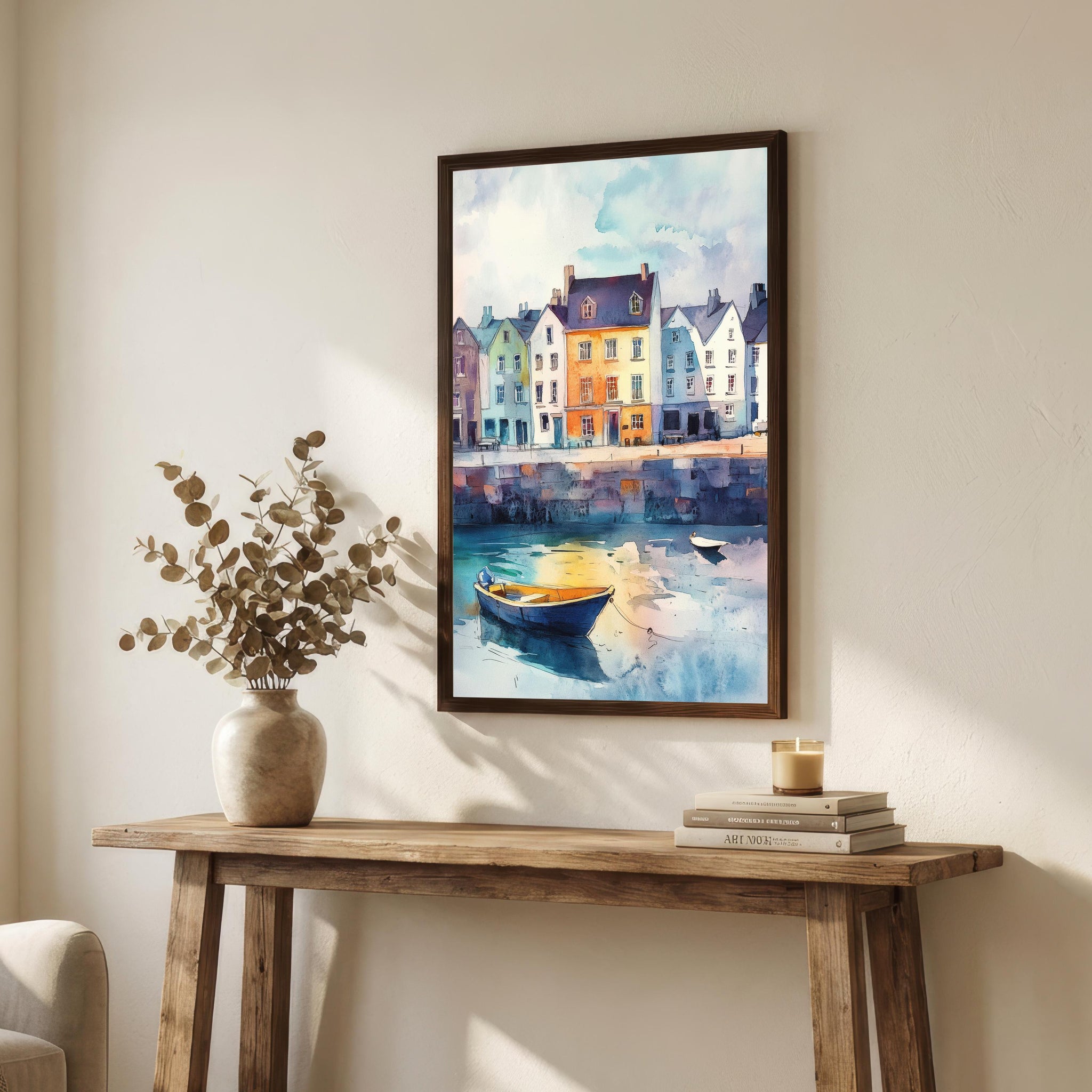 Galway Ireland Watercolor Art Print Irish Coastal City Wall Decor Wild Atlantic Way Travel Poster European Gift Home Décor