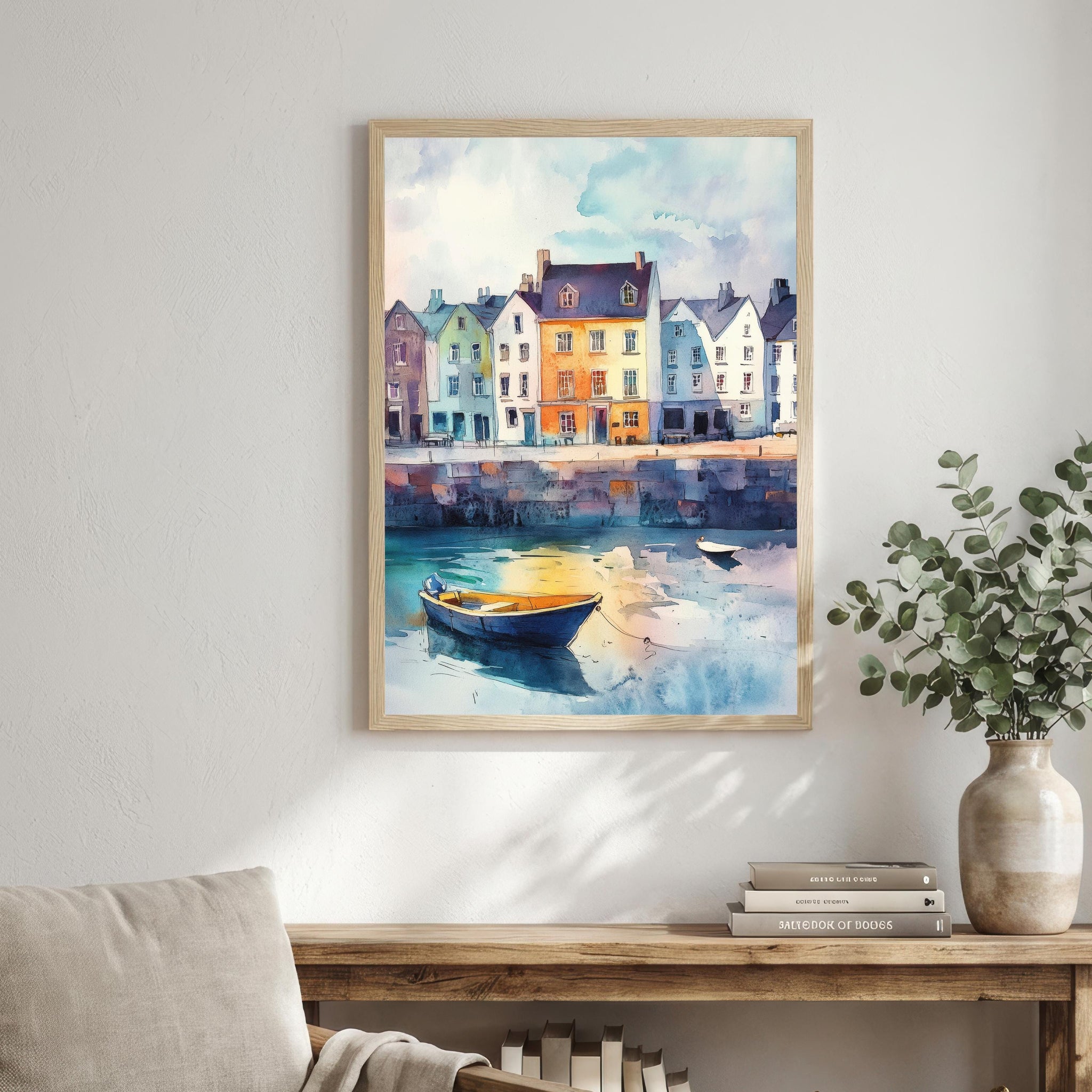 Galway Ireland Watercolor Art Print Irish Coastal City Wall Decor Wild Atlantic Way Travel Poster European Gift Home Décor
