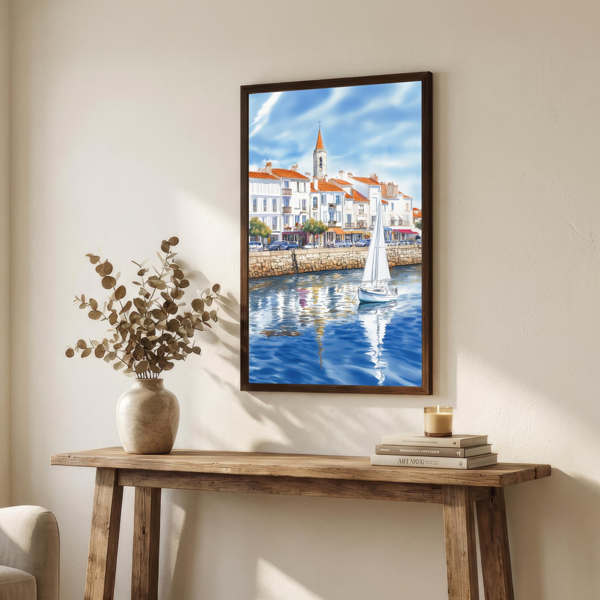 Vendee France Watercolor Art Print French Atlantic Coast Wall Decor Coastal Landscape Travel Poster European Gift Home Décor