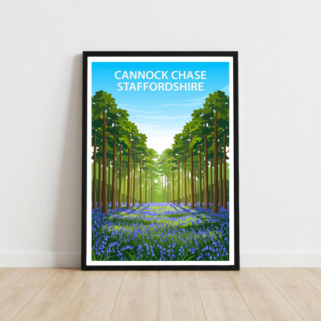 Cannock Chase Staffordshire Travel Print Forest Landscape Wall Decor English Countryside Travel Poster UK Gift Home Décor