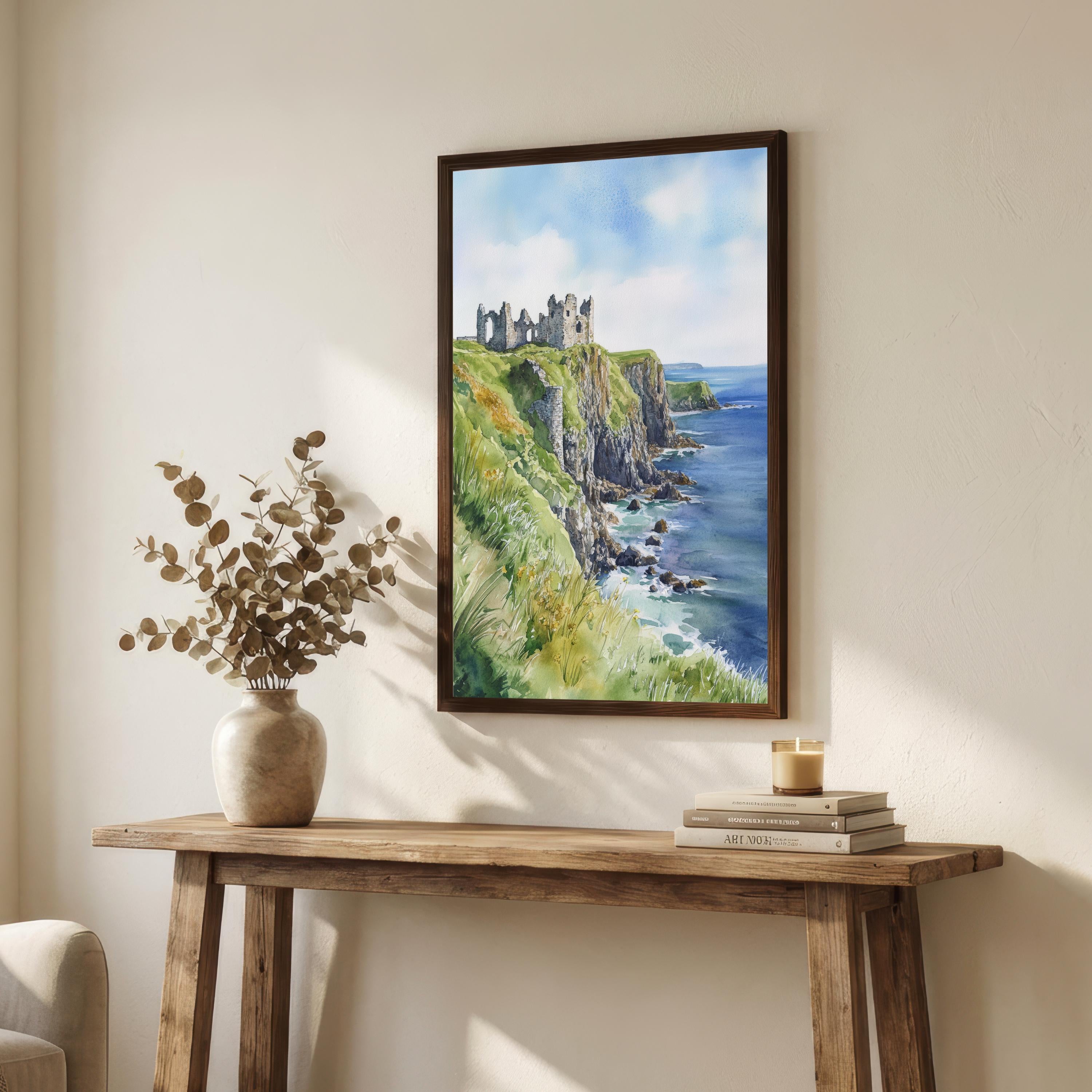 Antrim Coast Northern Ireland Art Print Coastal Landscape Wall Decor Irish Travel Poster UK Gift Home Décor