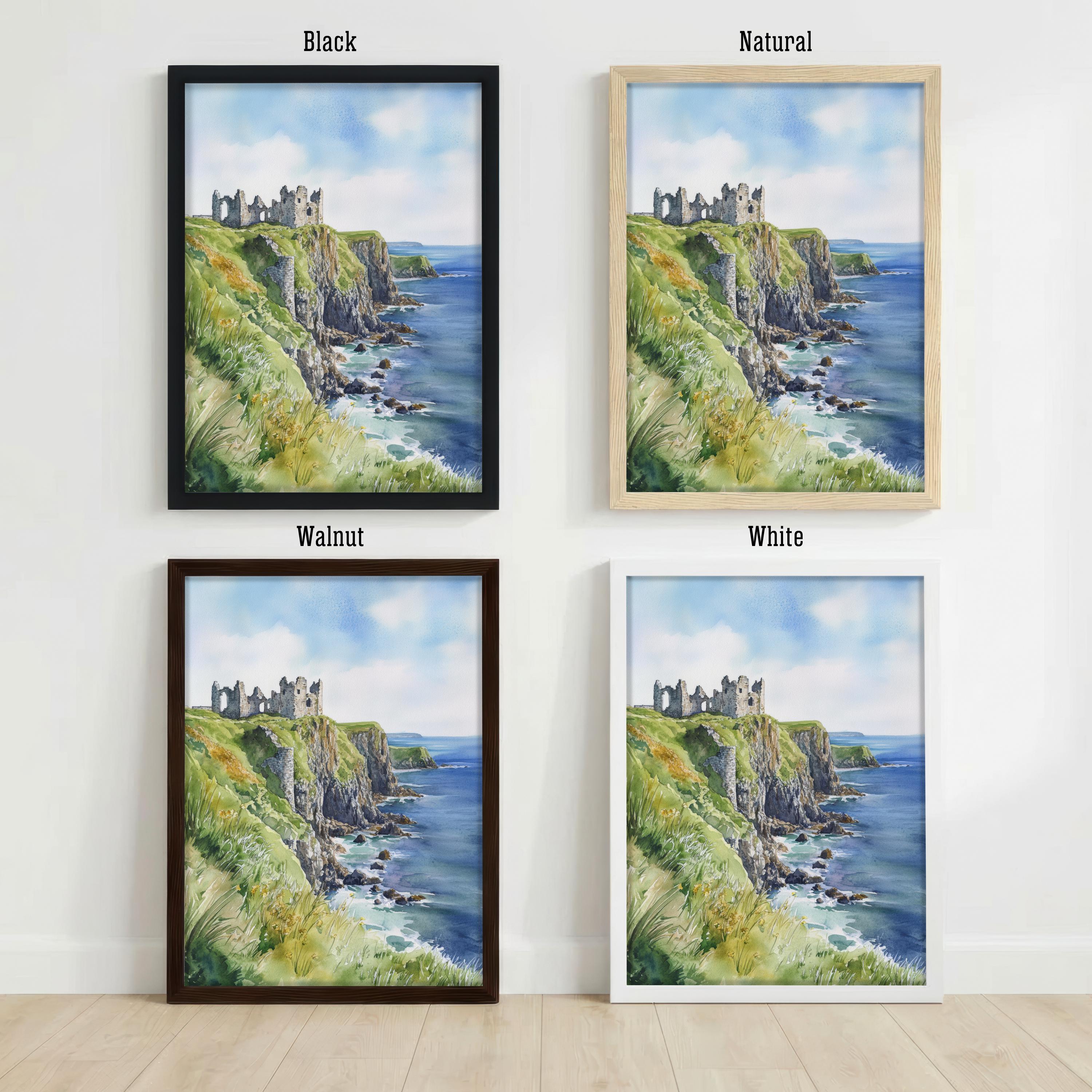 Antrim Coast Northern Ireland Art Print Coastal Landscape Wall Decor Irish Travel Poster UK Gift Home Décor