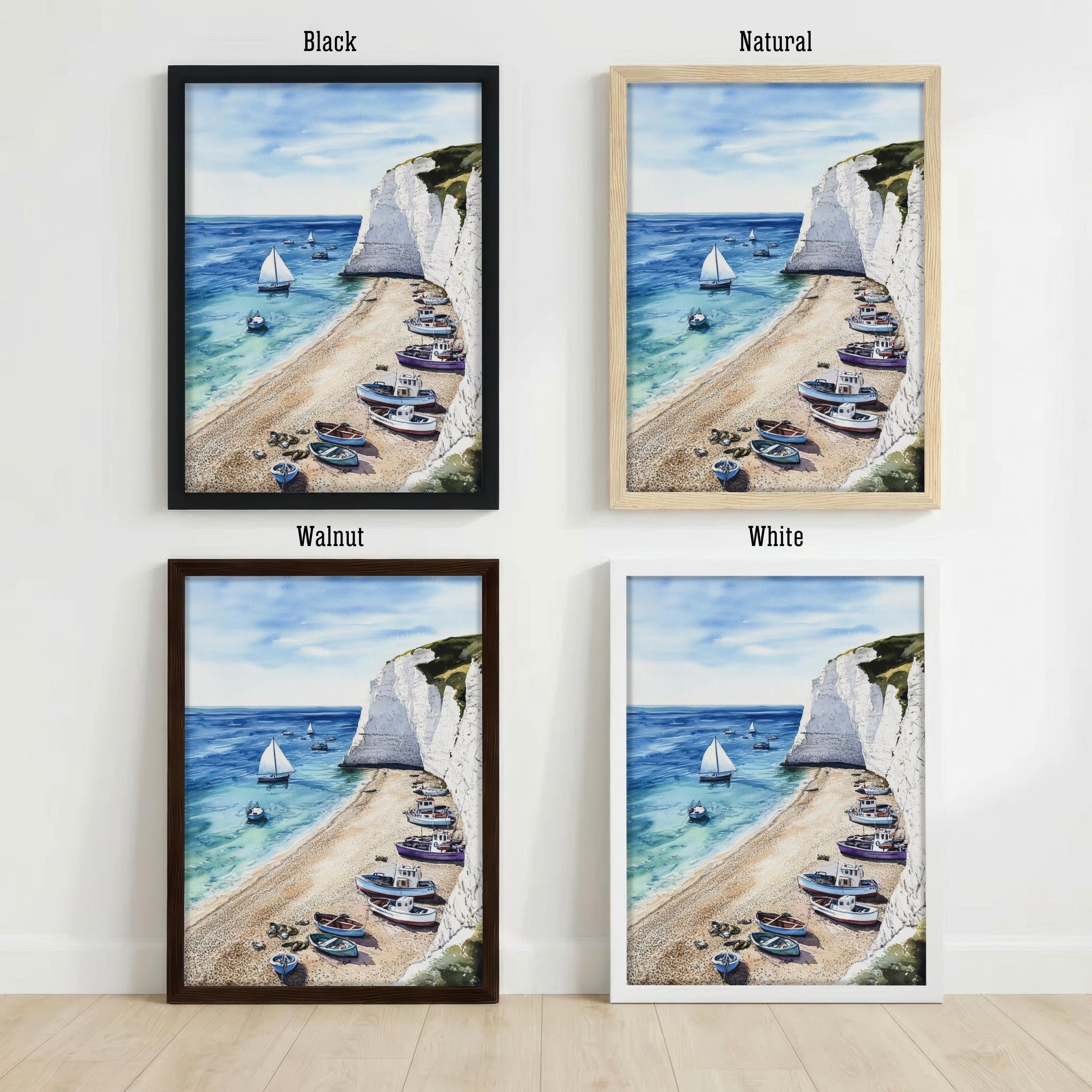 Beer Devon Travel Print Seaside Village Wall Decor Jurassic Coast Travel Poster UK Gift Home Décor