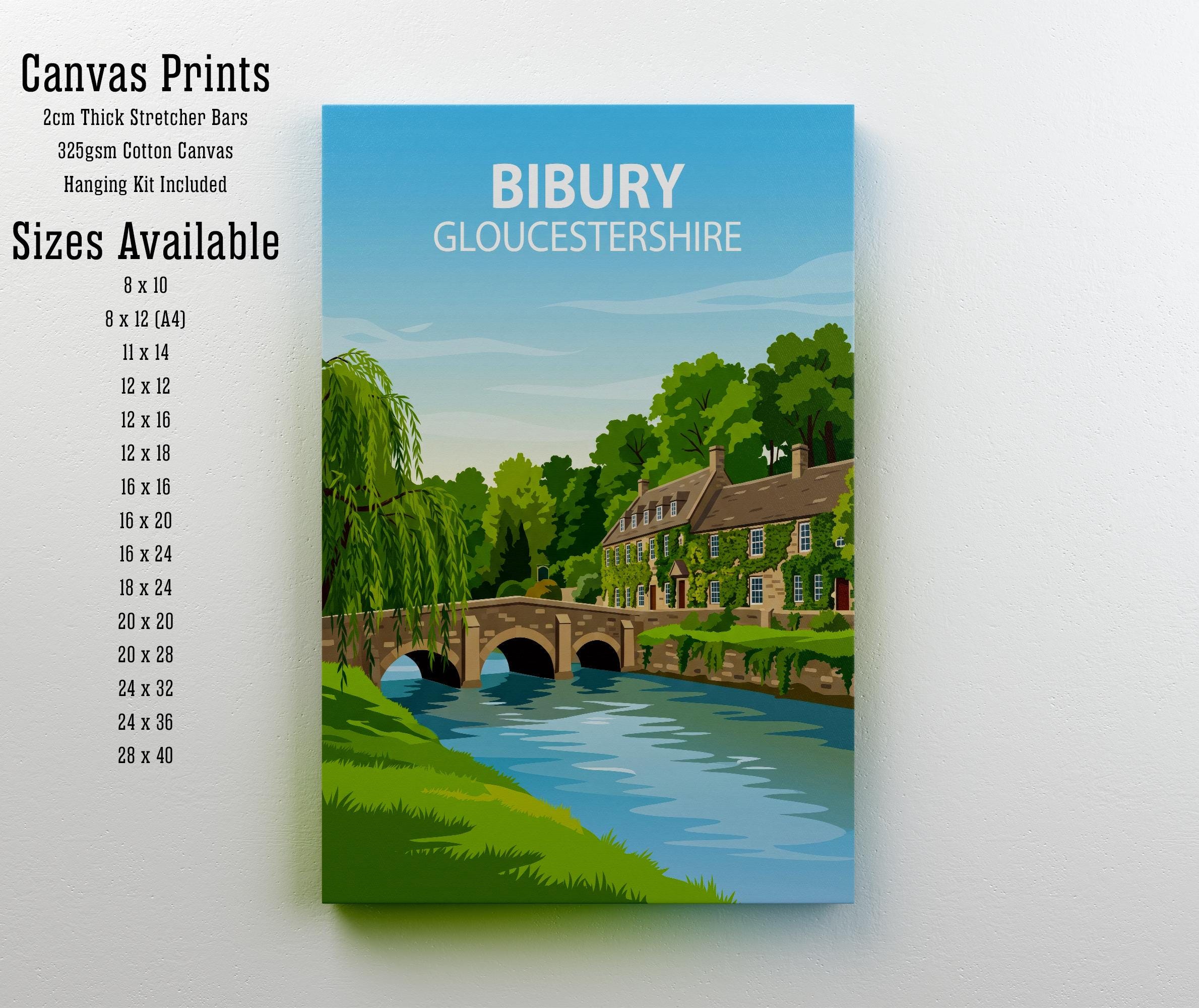 Bibury Gloucestershire Travel Print Cotswolds Village Wall Decor English Countryside Travel Poster UK Gift Home Décor