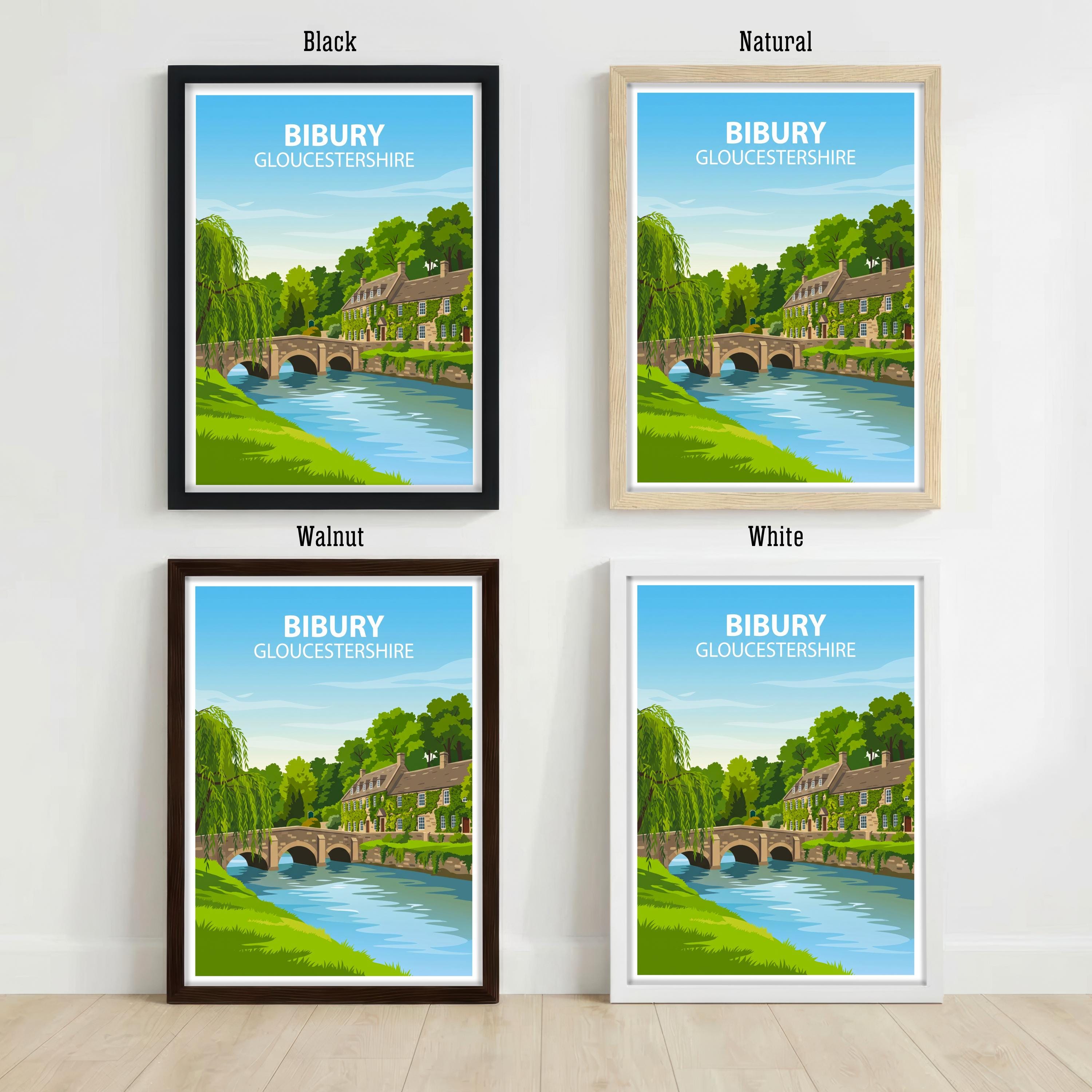 Bibury Gloucestershire Travel Print Cotswolds Village Wall Decor English Countryside Travel Poster UK Gift Home Décor