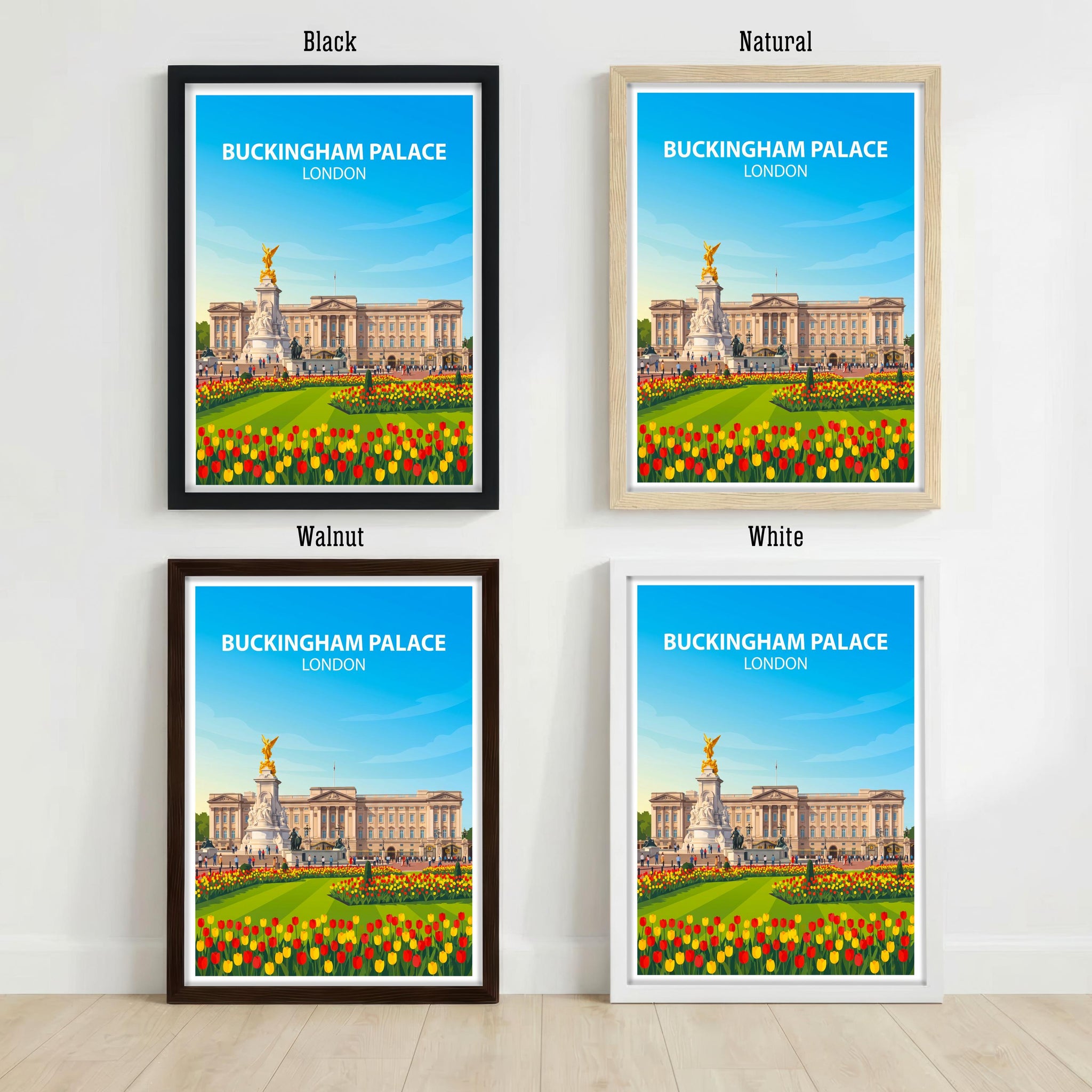 Buckingham Palace London Travel Print Royal Landmark Wall Decor British Heritage Travel Poster UK Gift Home Décor