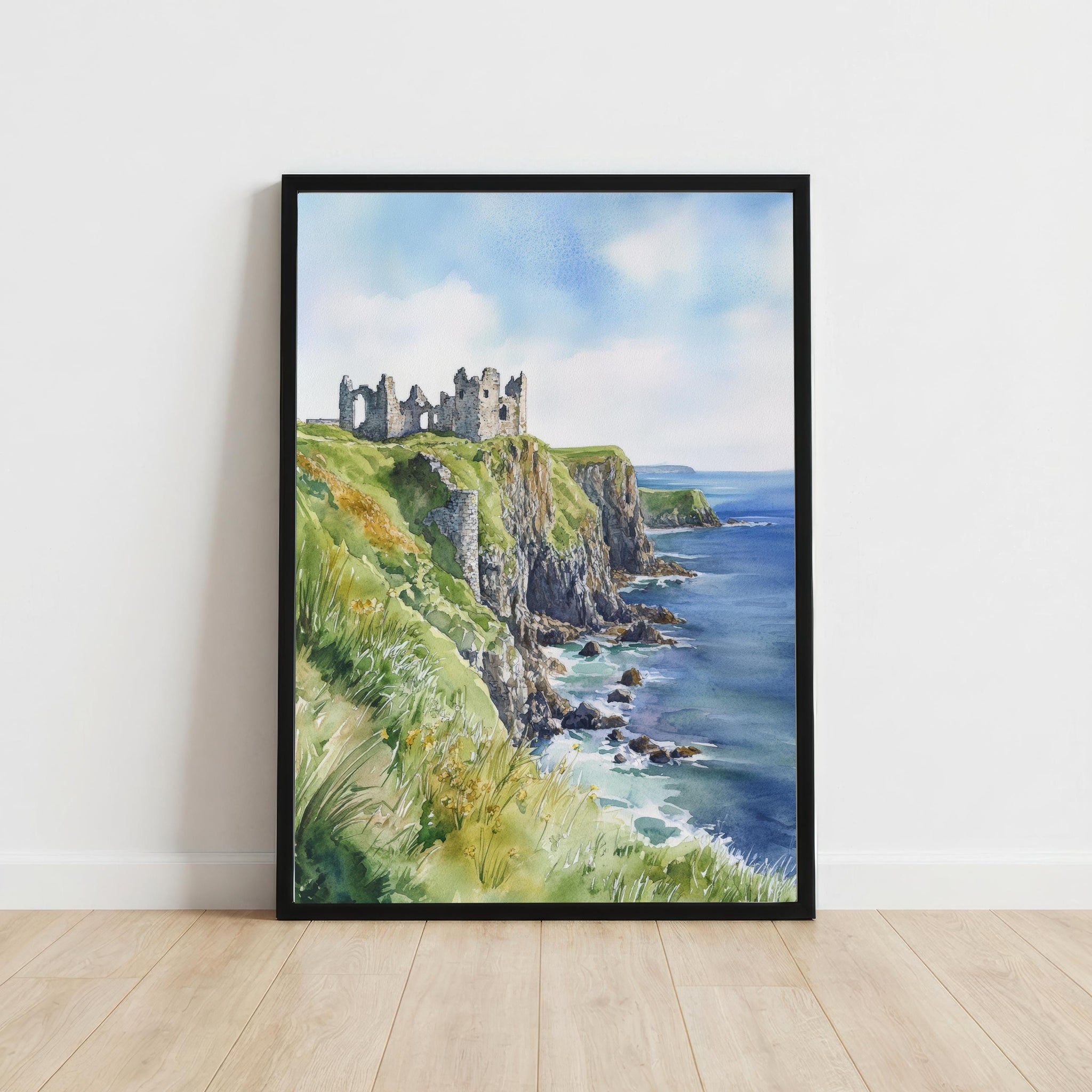 Antrim Coast Northern Ireland Art Print Coastal Landscape Wall Decor Irish Travel Poster UK Gift Home Décor
