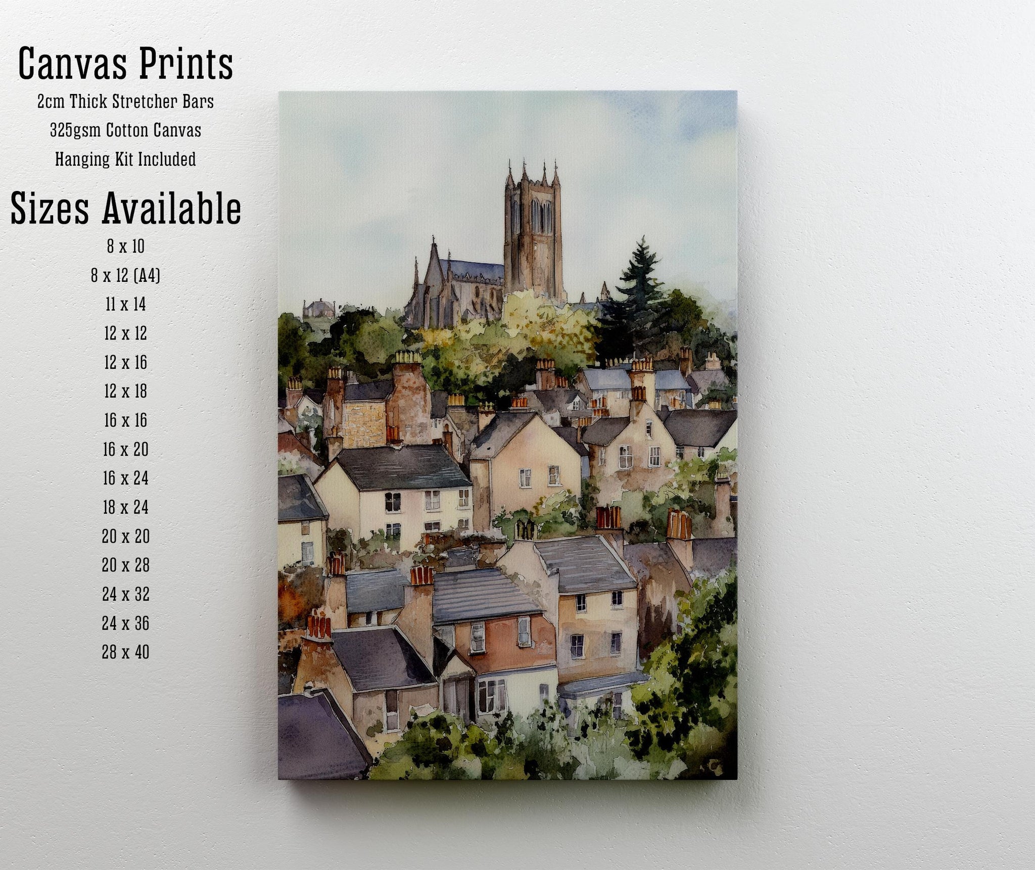 Armagh Northern Ireland Travel Print Cathedral City Wall Decor Irish Landmark Travel Poster UK Gift Home Décor
