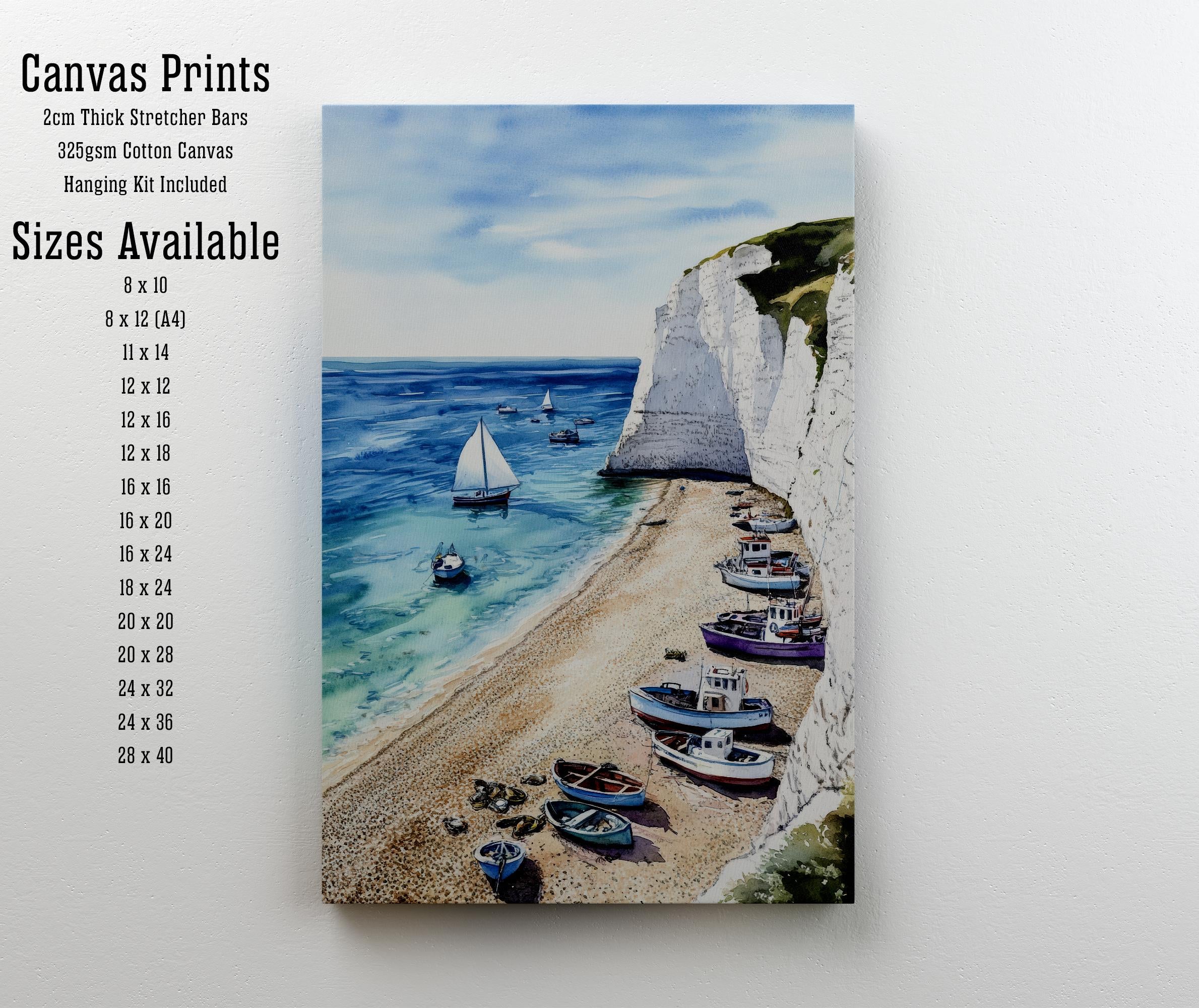 Beer Devon Travel Print Seaside Village Wall Decor Jurassic Coast Travel Poster UK Gift Home Décor