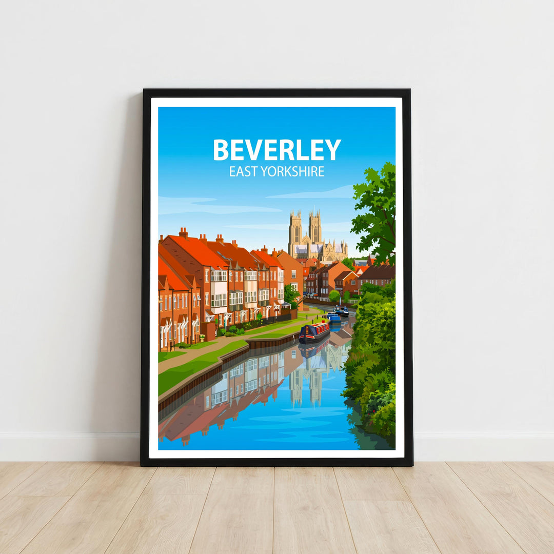 Beverley East Yorkshire Travel Print Historic Market Town Wall Decor Yorkshire Landmark Travel Poster UK Gift Home Décor